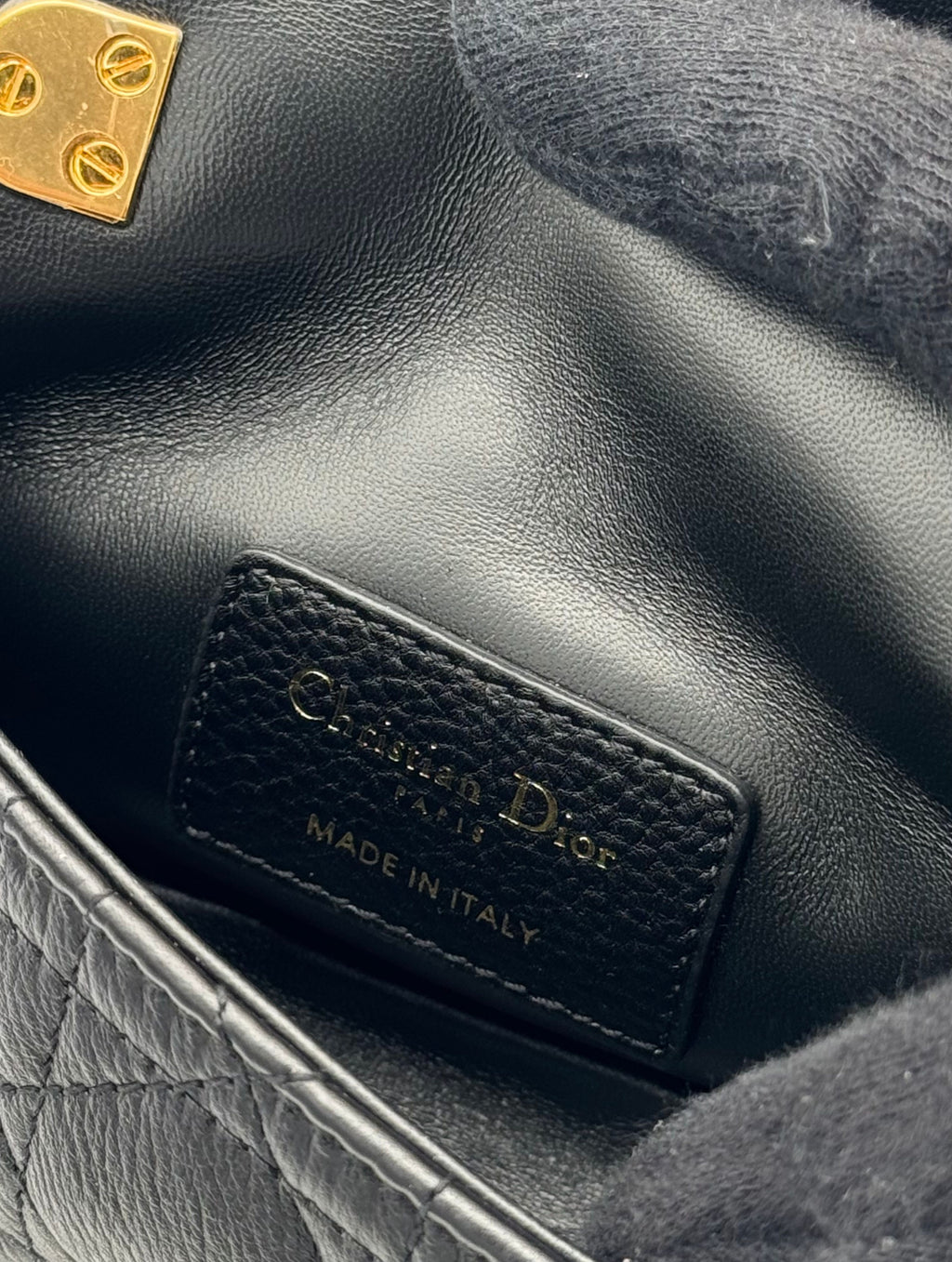 Dior Caro Micro Black Gold Hardware