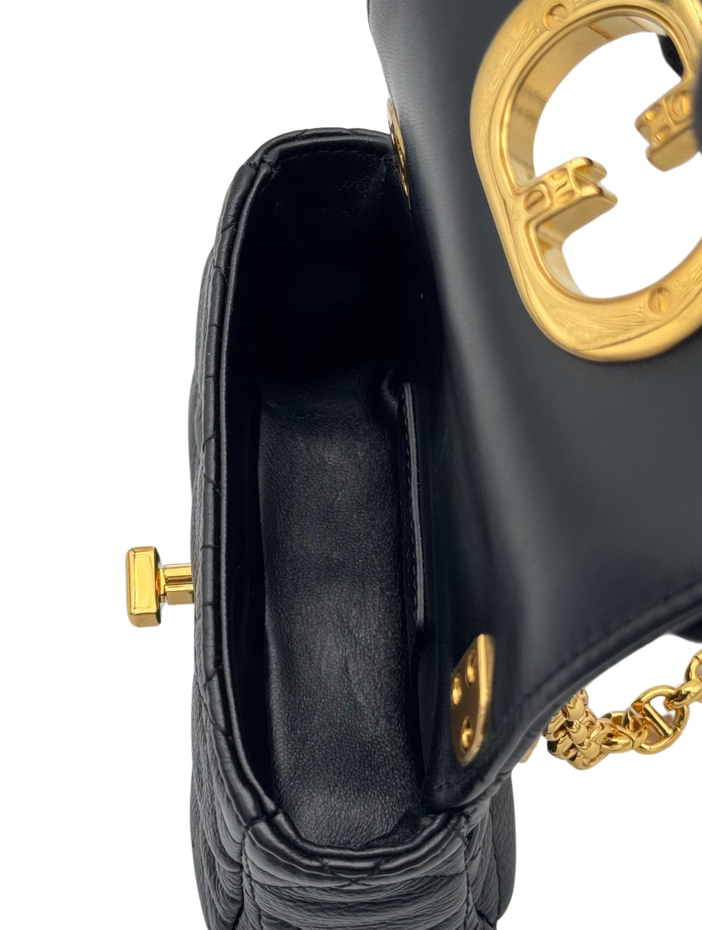 Dior Caro Micro Black Gold Hardware