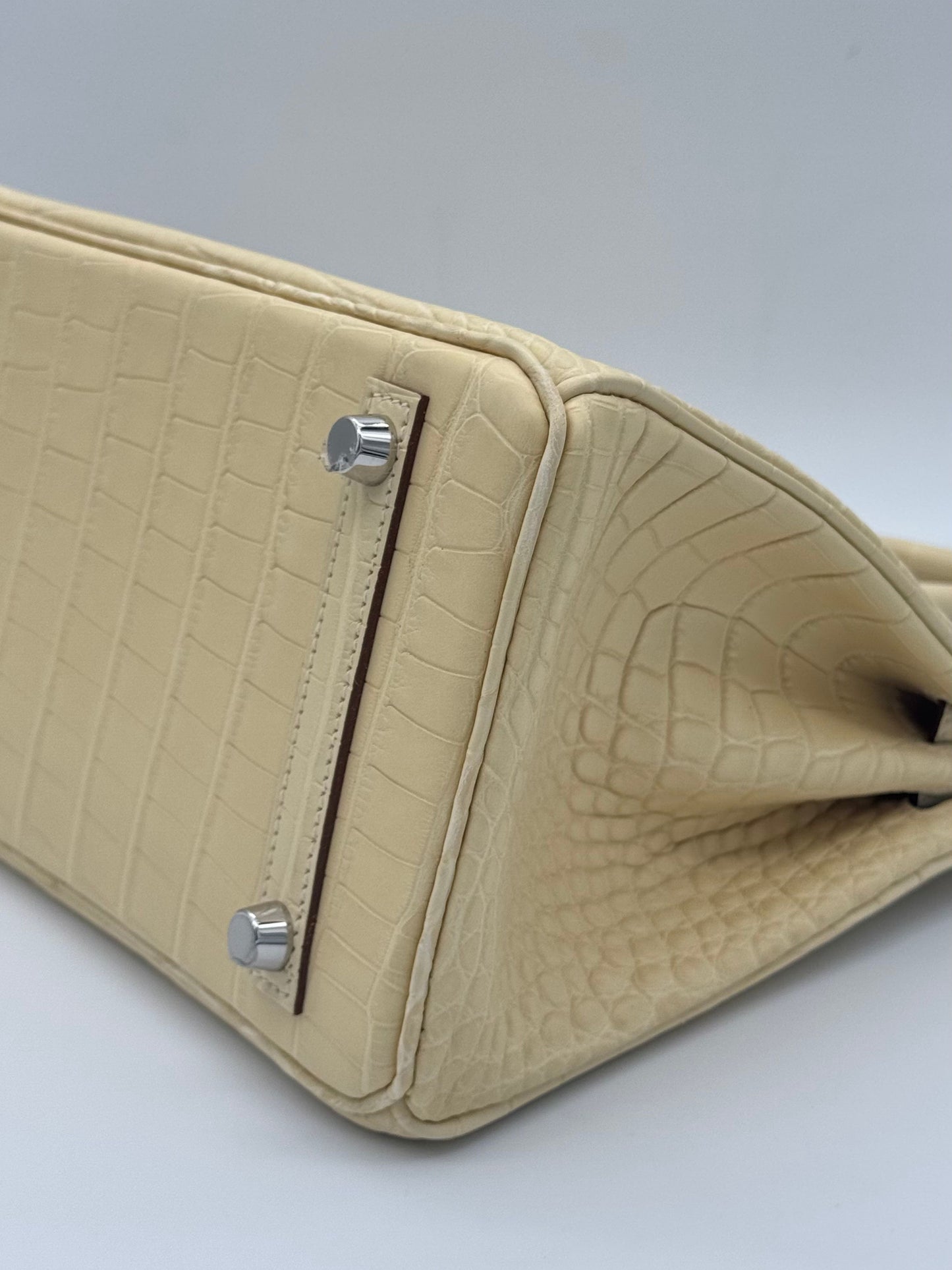 Hermès Birkin 25 Alligator Vanille Matte