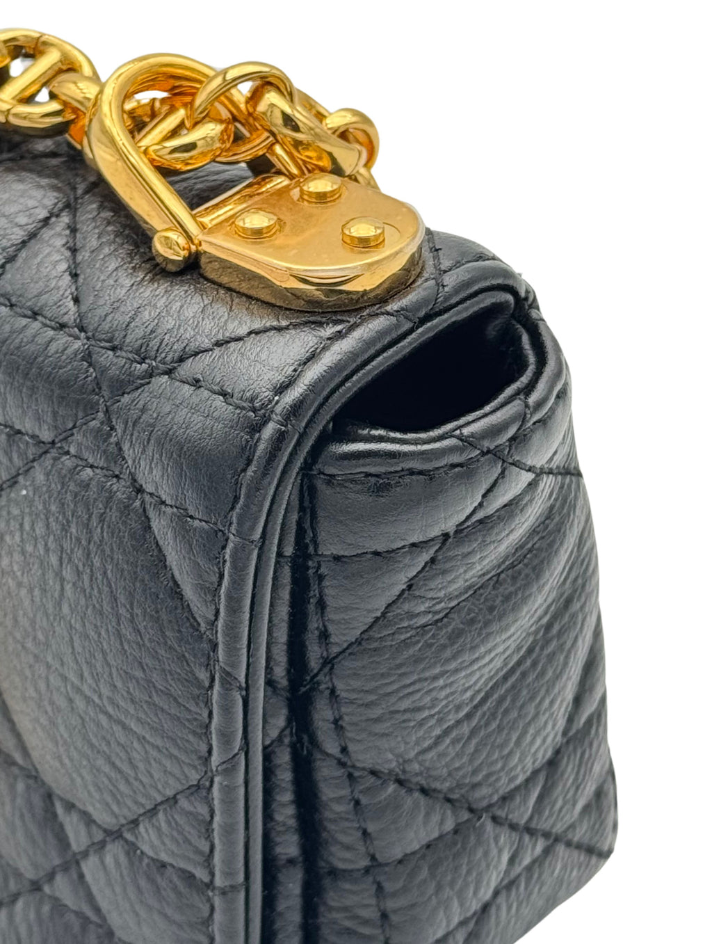 Dior Caro Micro Black Gold Hardware