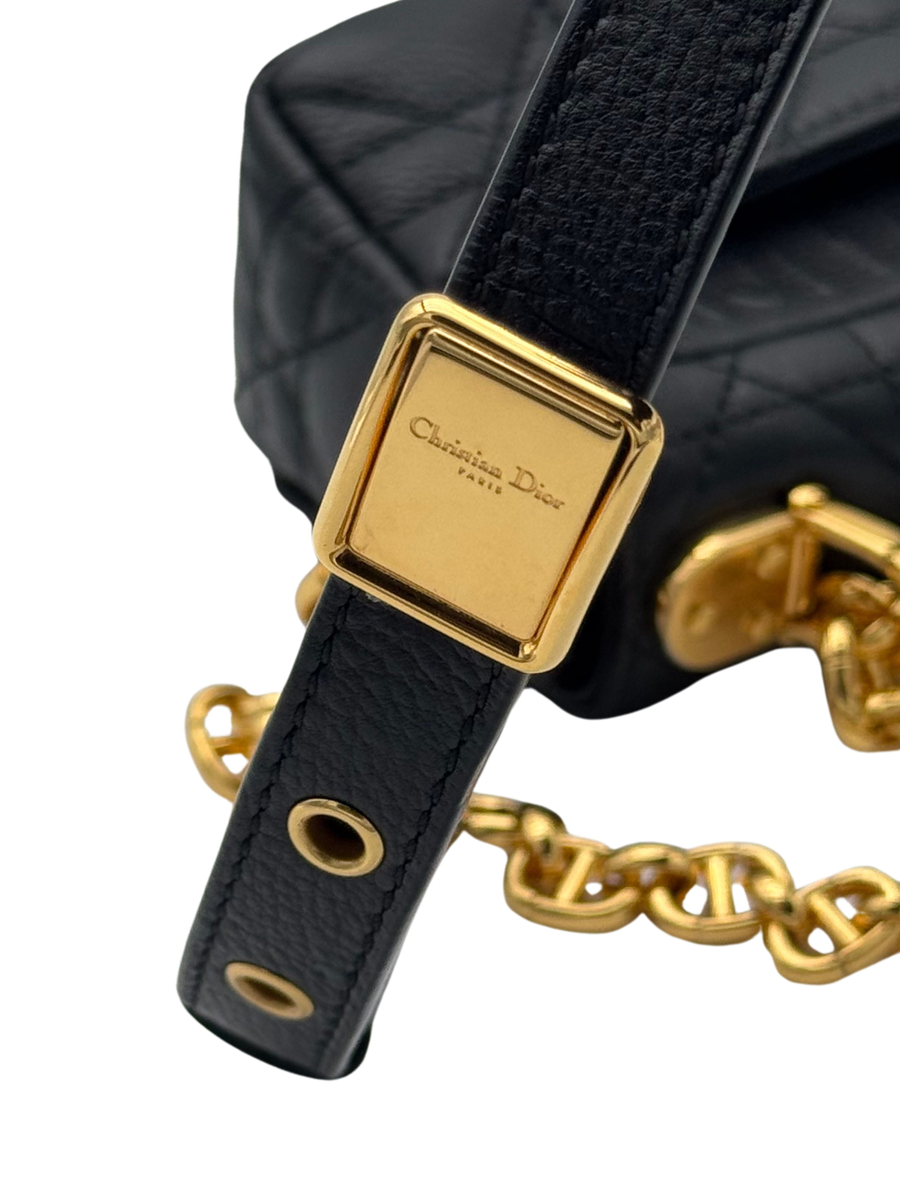 Dior Caro Micro Black Gold Hardware