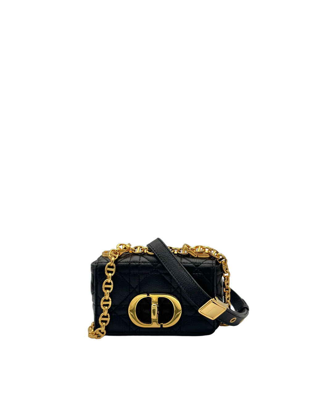 Dior Caro Micro Black Gold Hardware