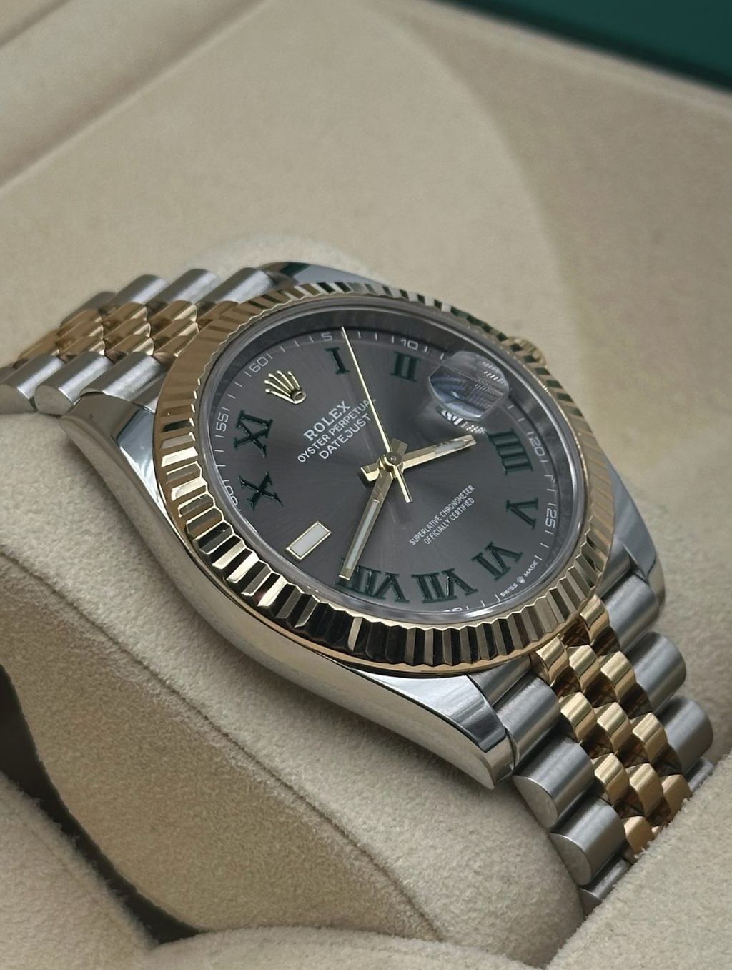Rolex Datejust 41mm Steel/Gold Wimbledon Dial