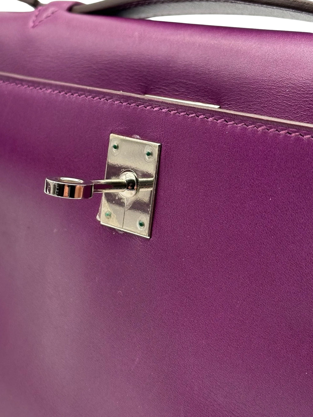 Hermès Kelly Pochette Swift Anemone Palladium Hardware