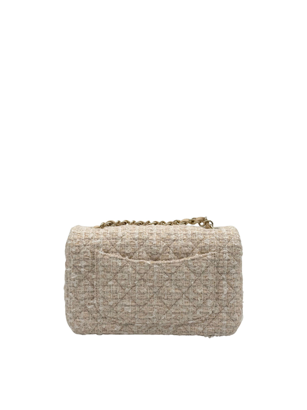 Chanel Classic Mini Rectangle Beige Tweed