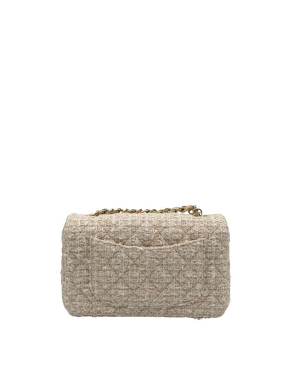 Chanel Classic Mini Rectangle Beige Tweed