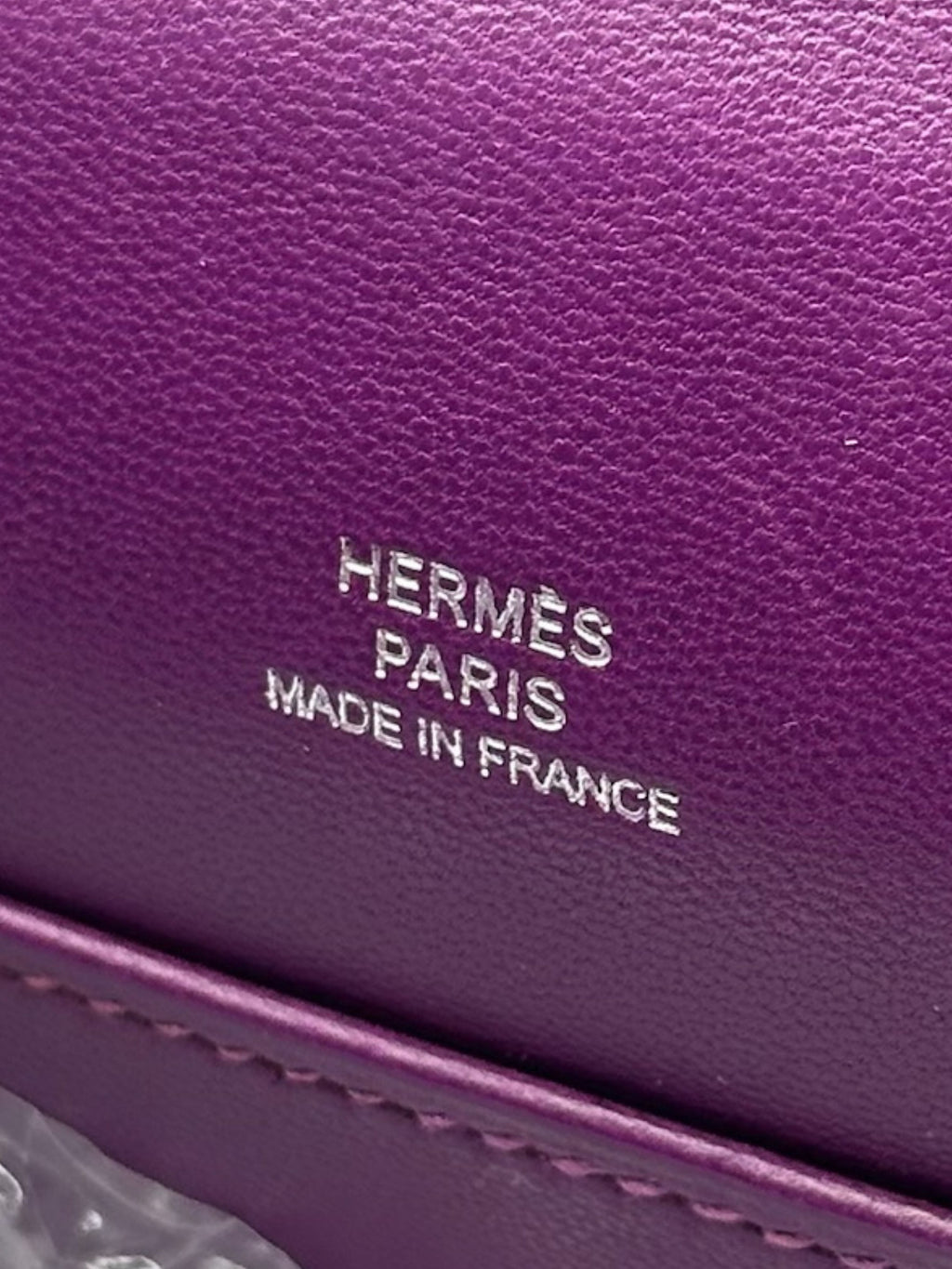 Hermès Kelly Pochette Swift Anemone Palladium Hardware