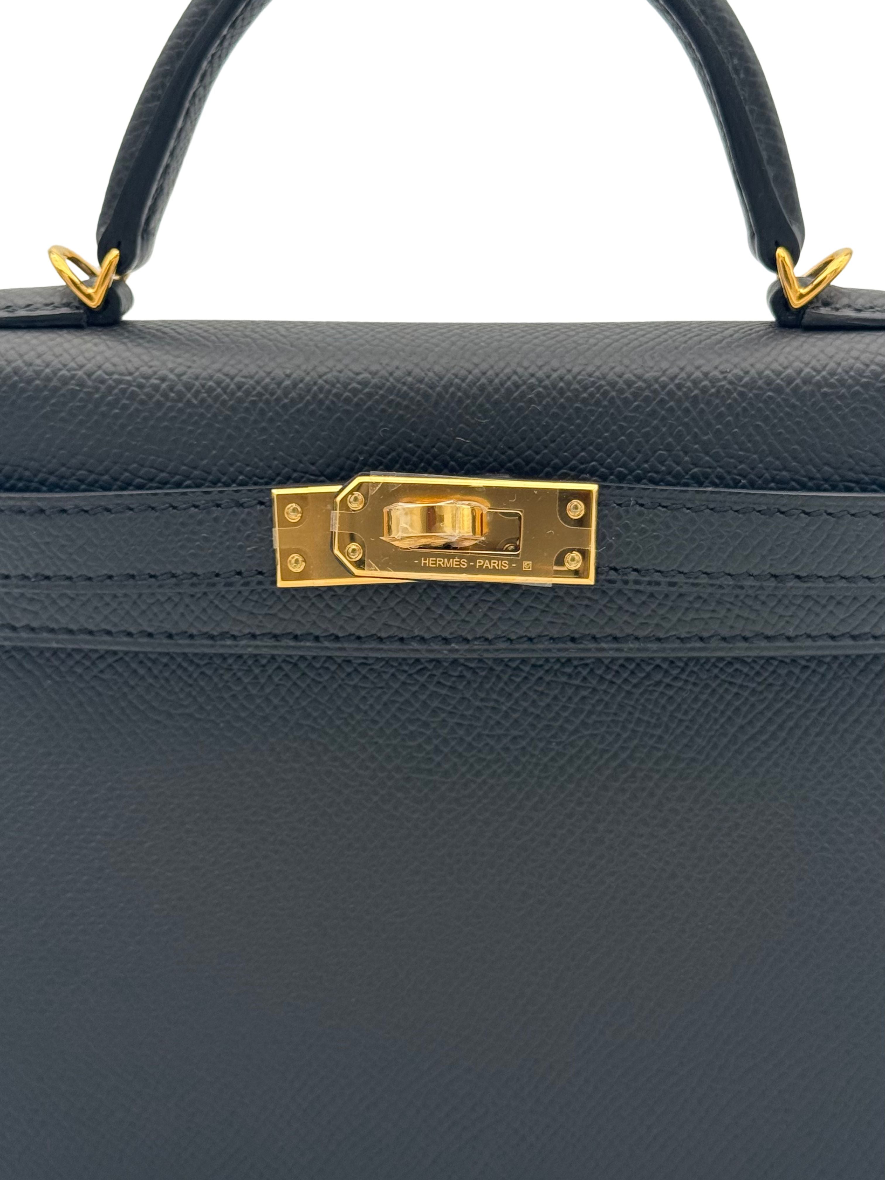 Hermès Kelly Mini Epsom Black Gold Hardware