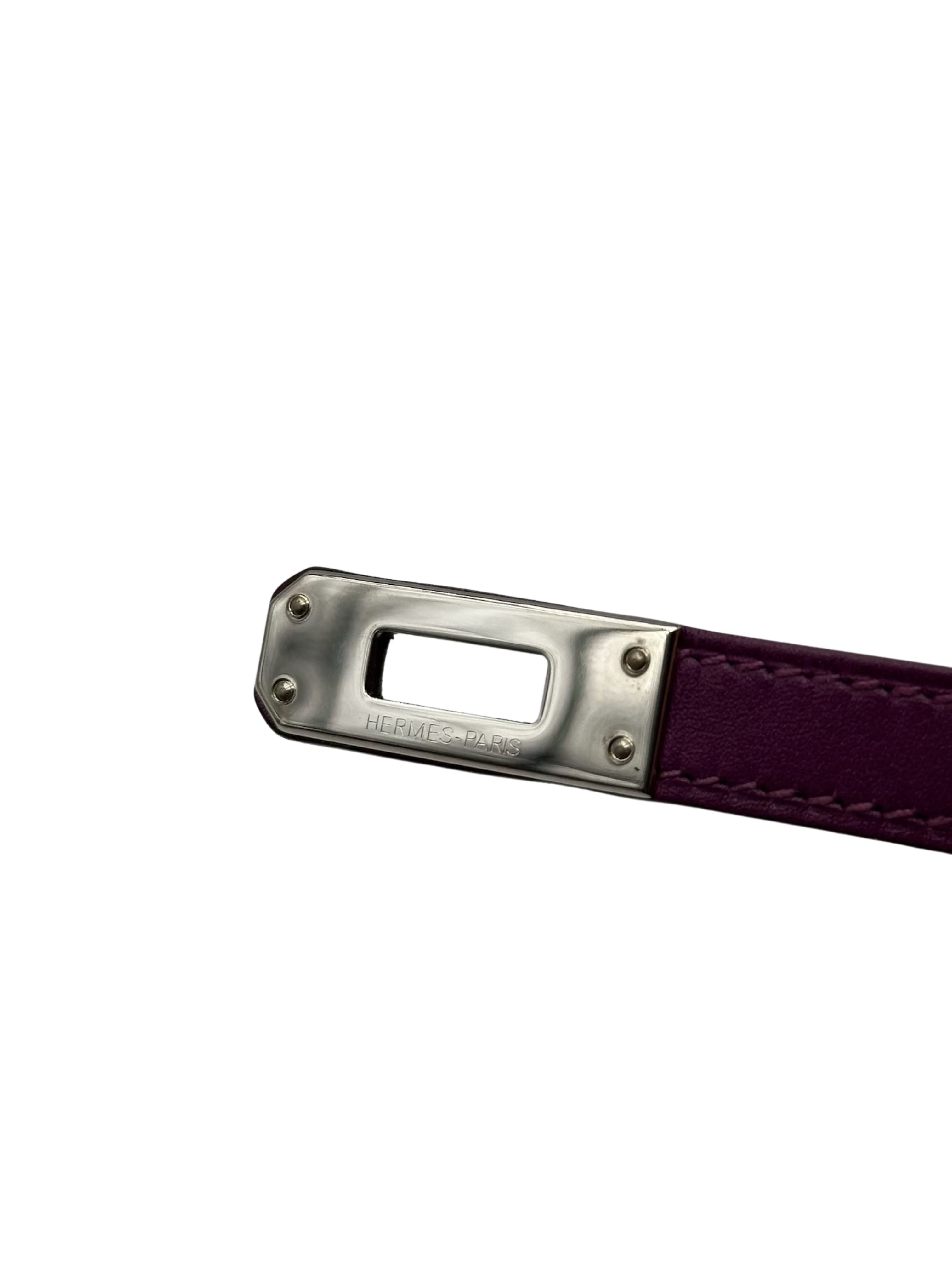 Hermès Kelly Pochette Swift Anemone Palladium Hardware