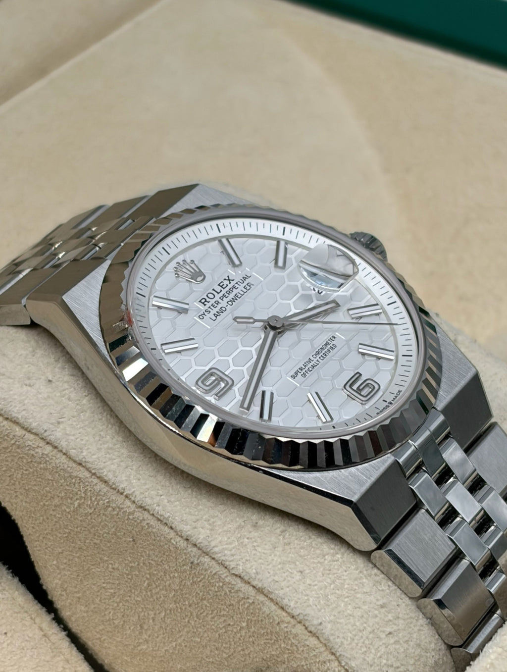 Rolex Land Dweller Steel White Dial