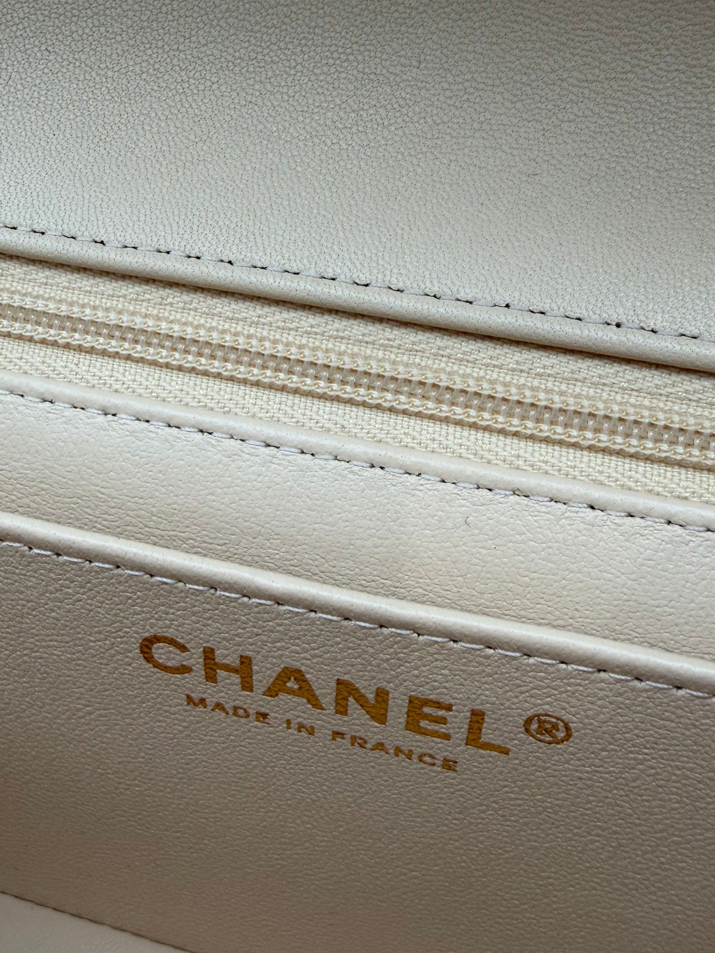 Chanel Classic Mini Rectangle Beige Tweed