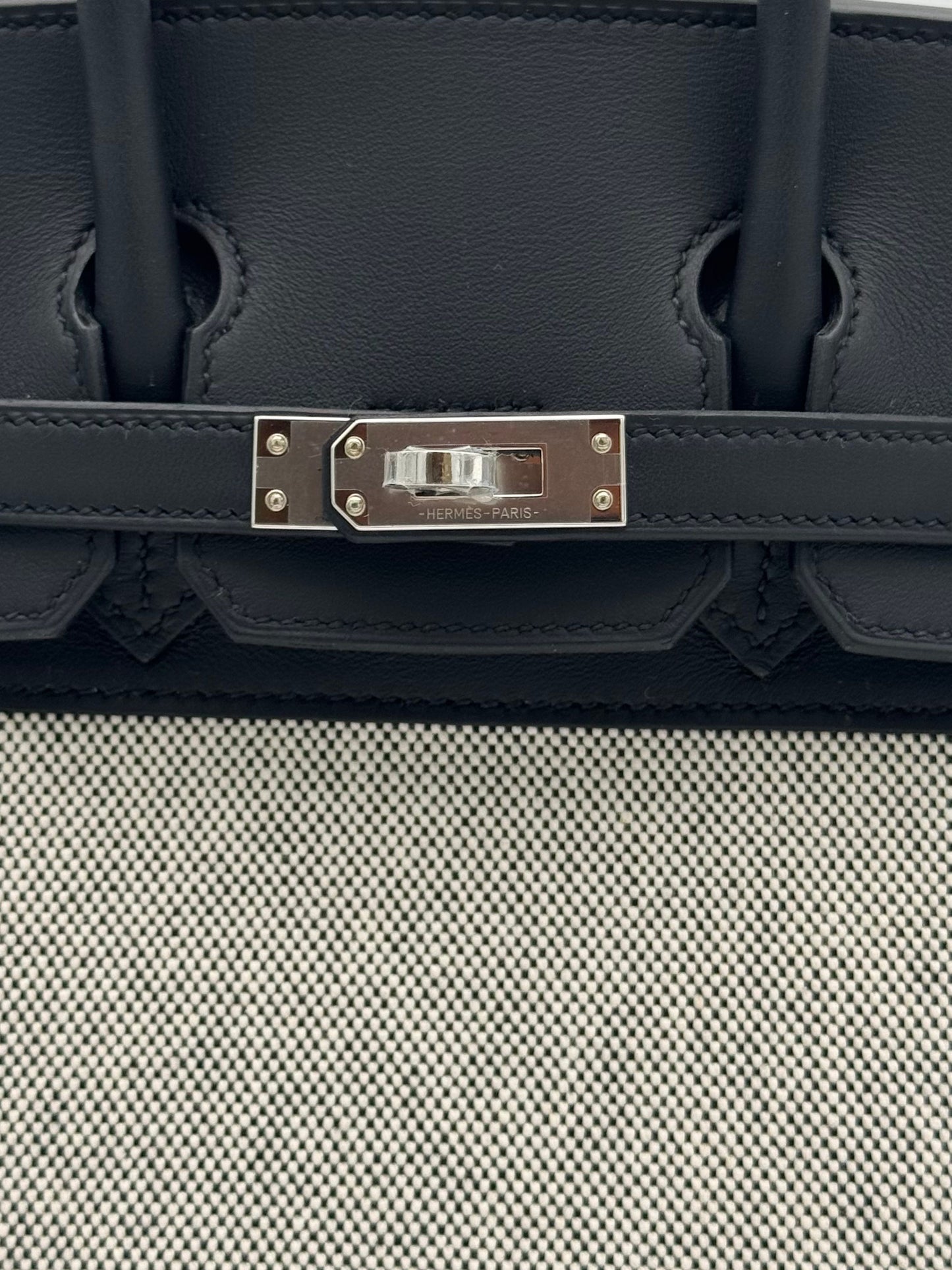Hermès Birkin 25 Toile Black Palladium Hardware