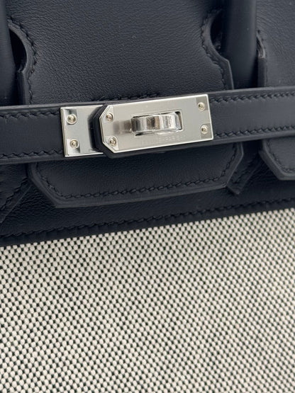 Hermès Birkin 25 Toile Black Palladium Hardware