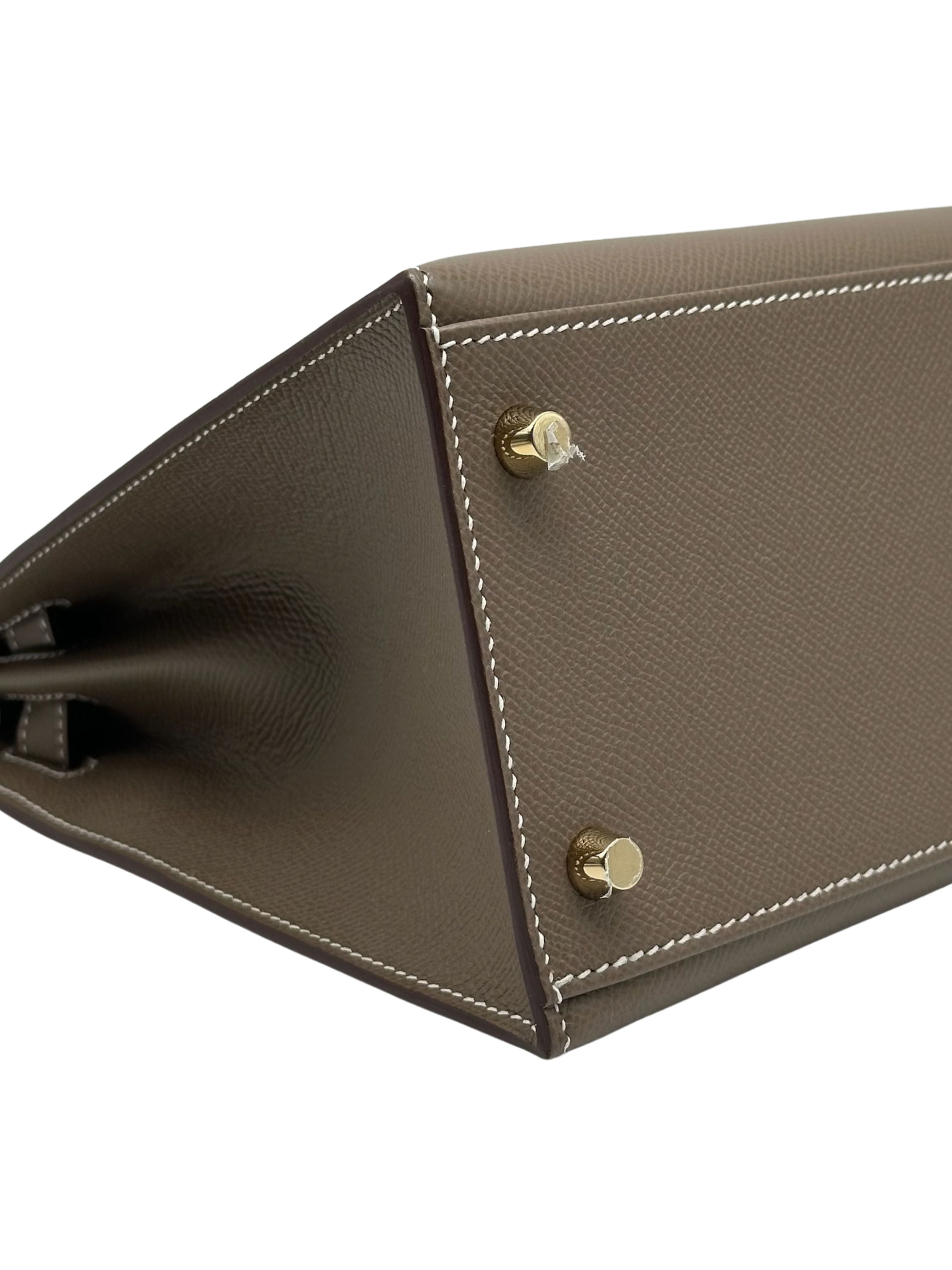 Hermès Kelly 28 Epsom Etoupe Gold Hardware