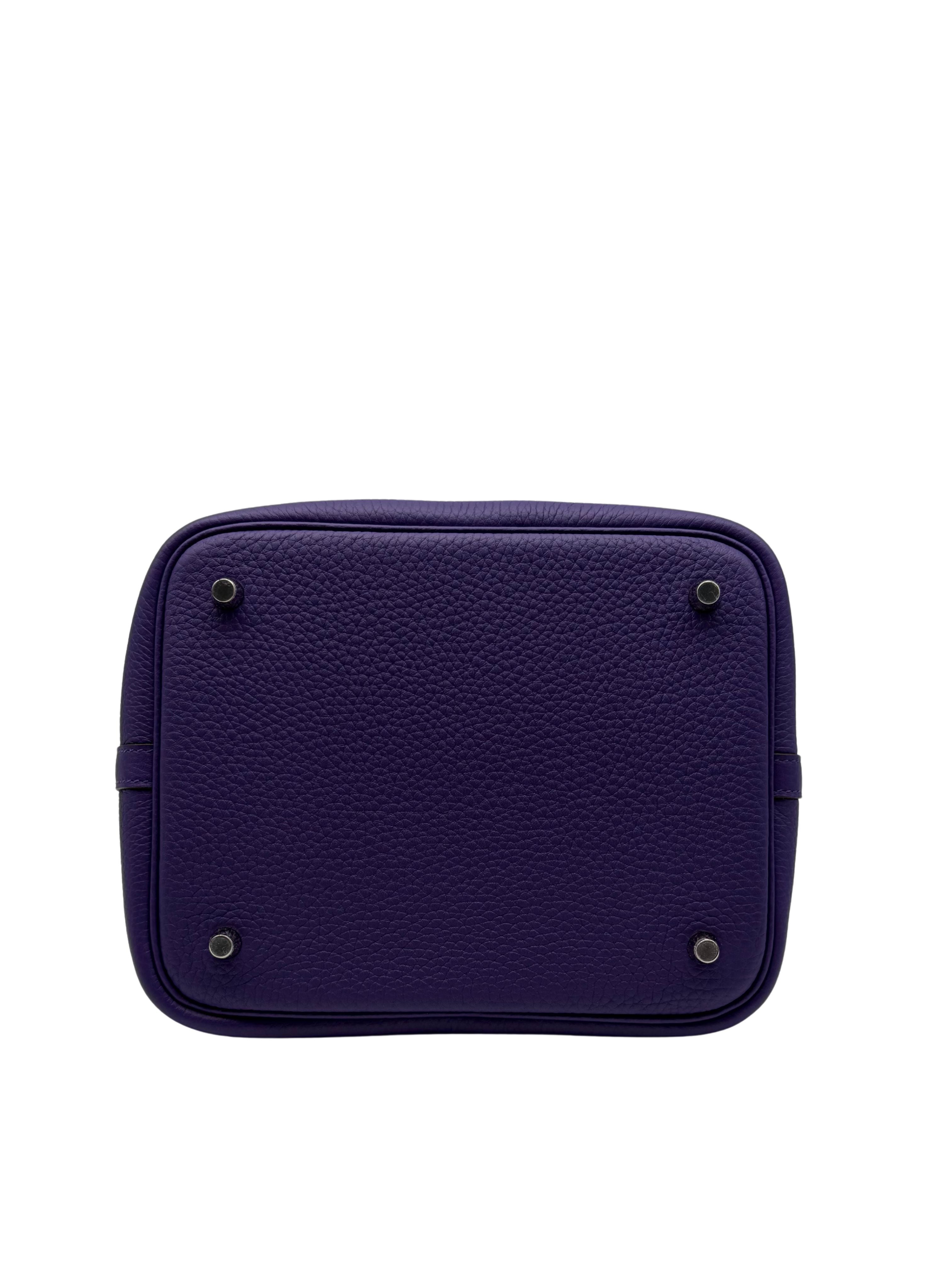 Hermès Picotin 22 Clemence Purple Palladium Hardware