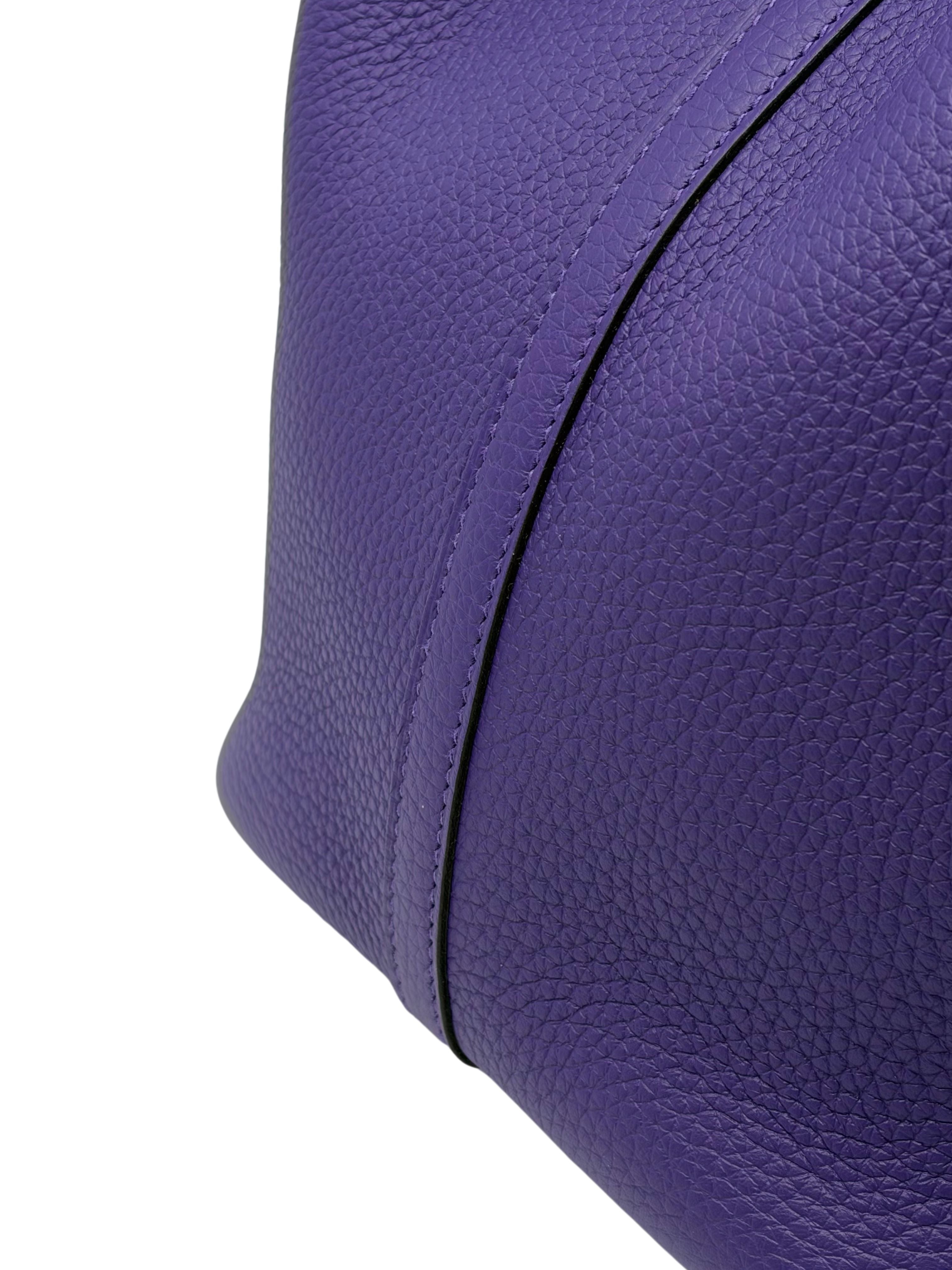 Hermès Picotin 22 Clemence Purple Palladium Hardware