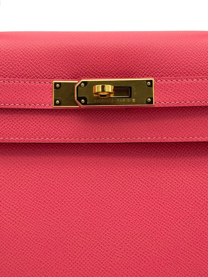 Hermès Kelly 28 Epsom Rose Azalee Gold Hardware