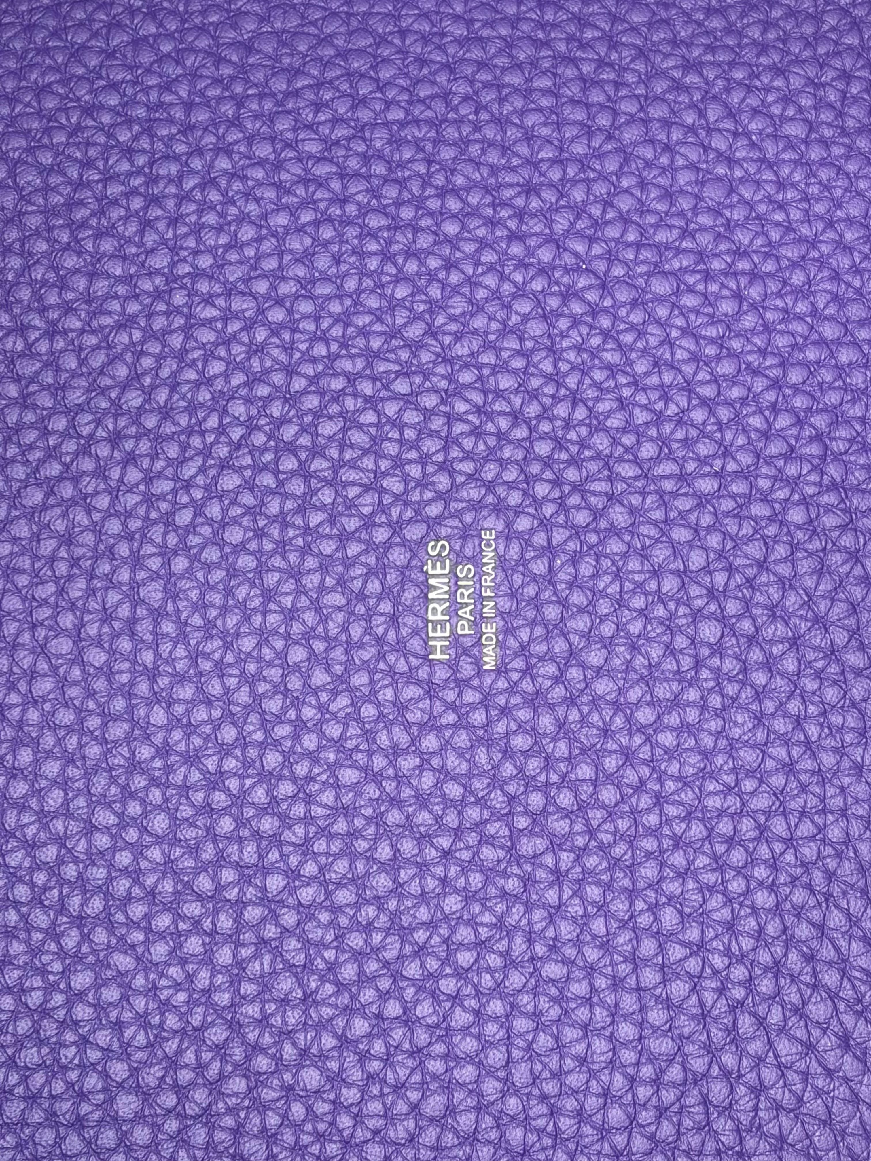 Hermès Picotin 22 Clemence Purple Palladium Hardware