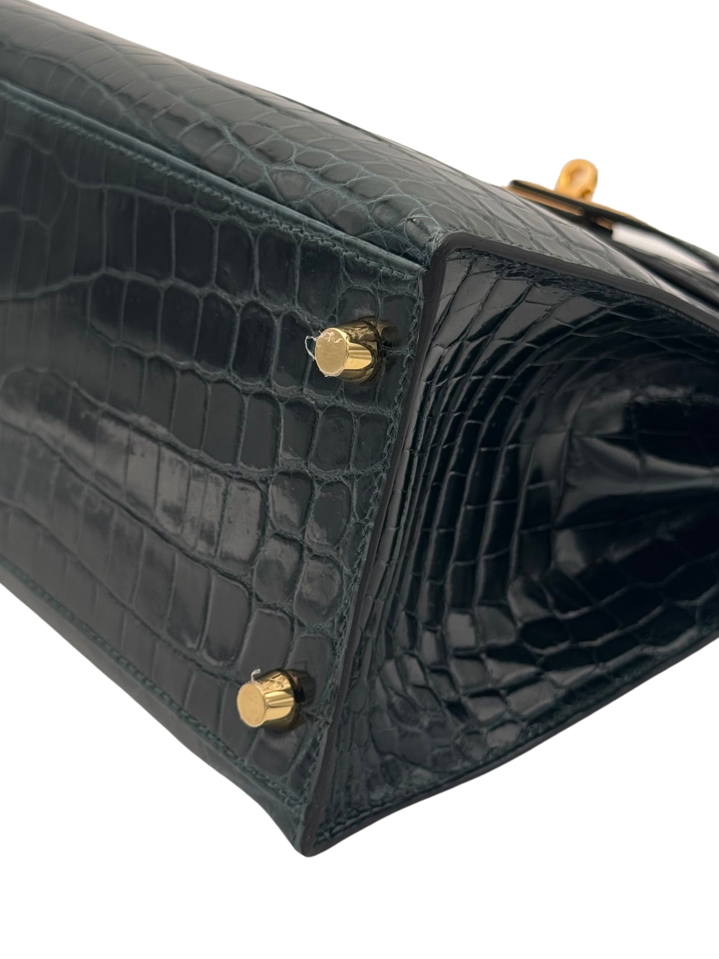 Hermès Kelly 28 Niloticus Crocodile Vert Cypress