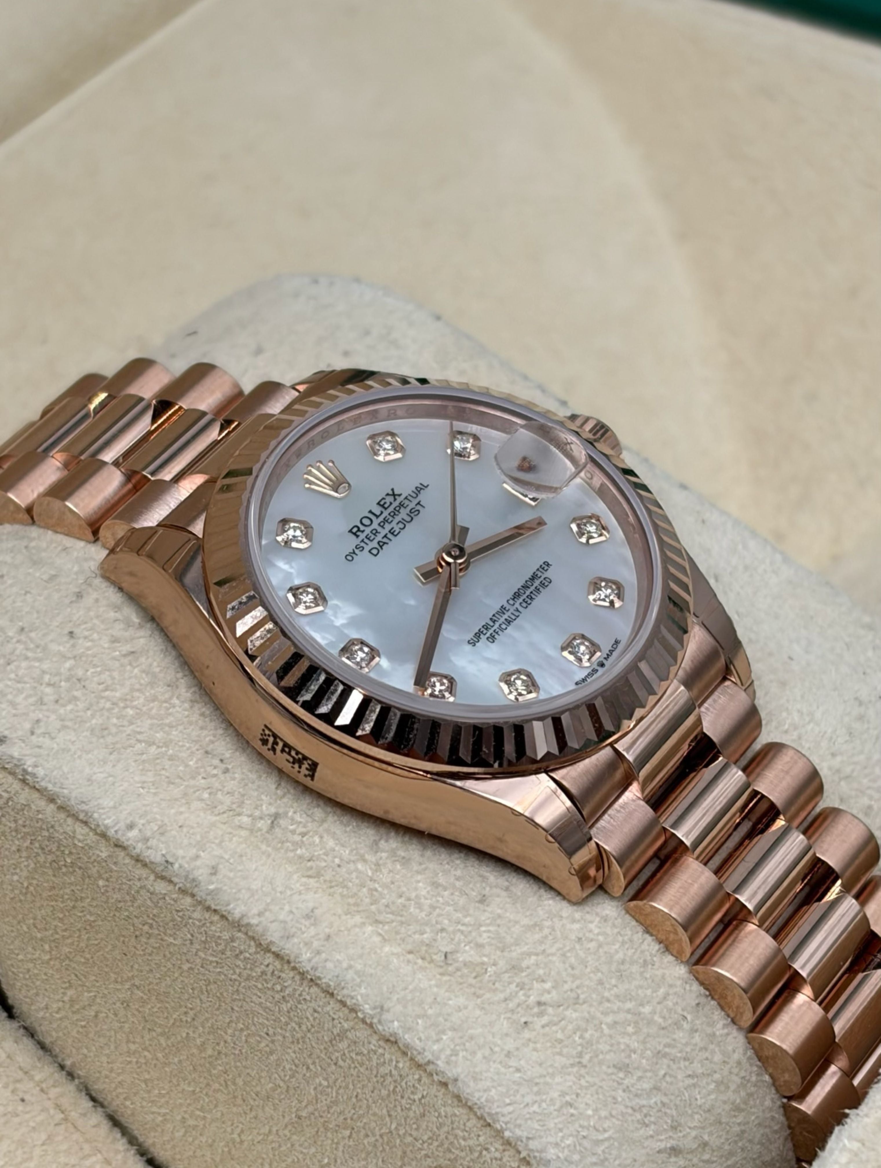 Rolex Datejust 31mm R. Gold Mother Of Pearl Dial