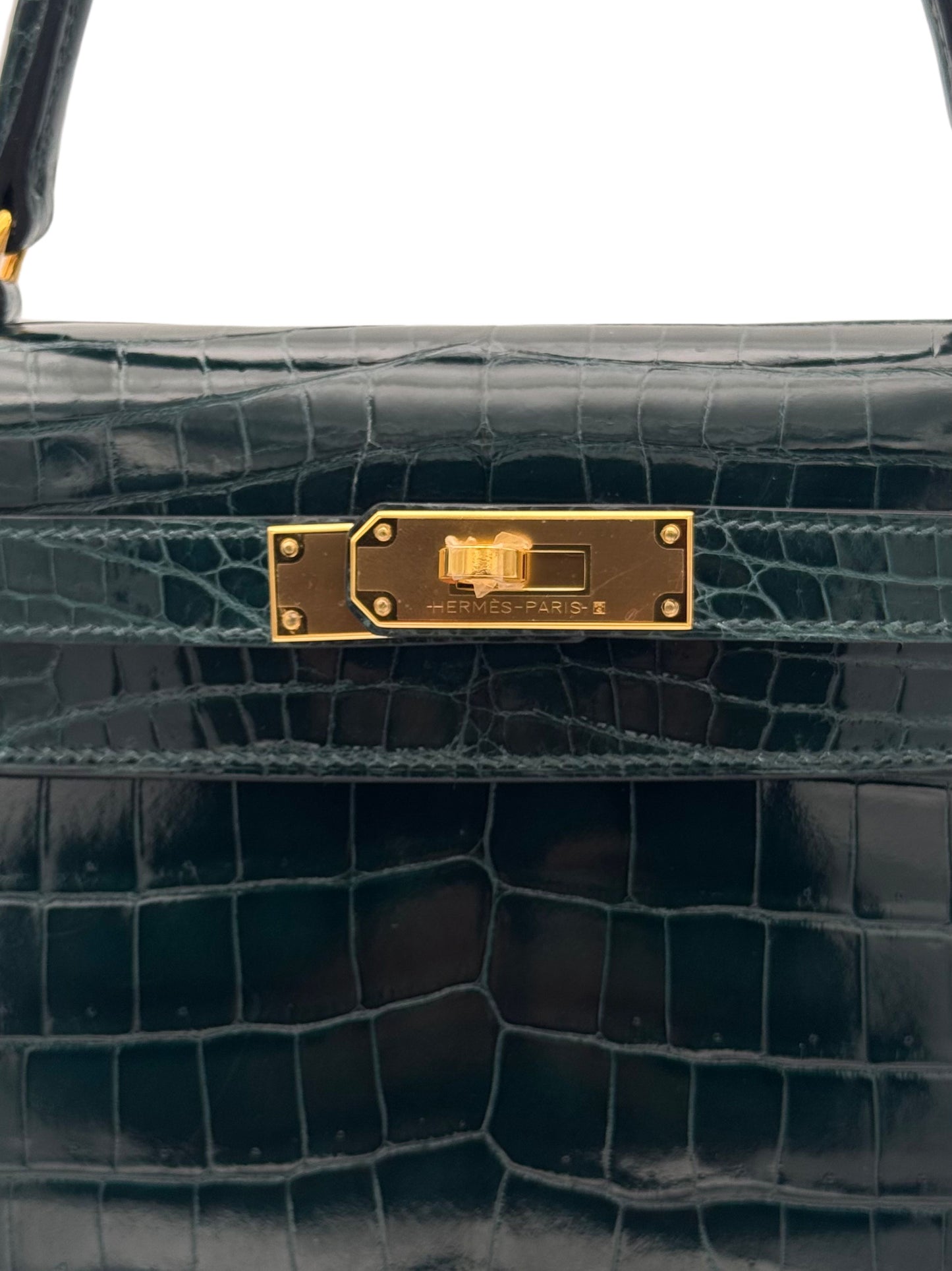 Hermès Kelly 28 Niloticus Crocodile Vert Cypress
