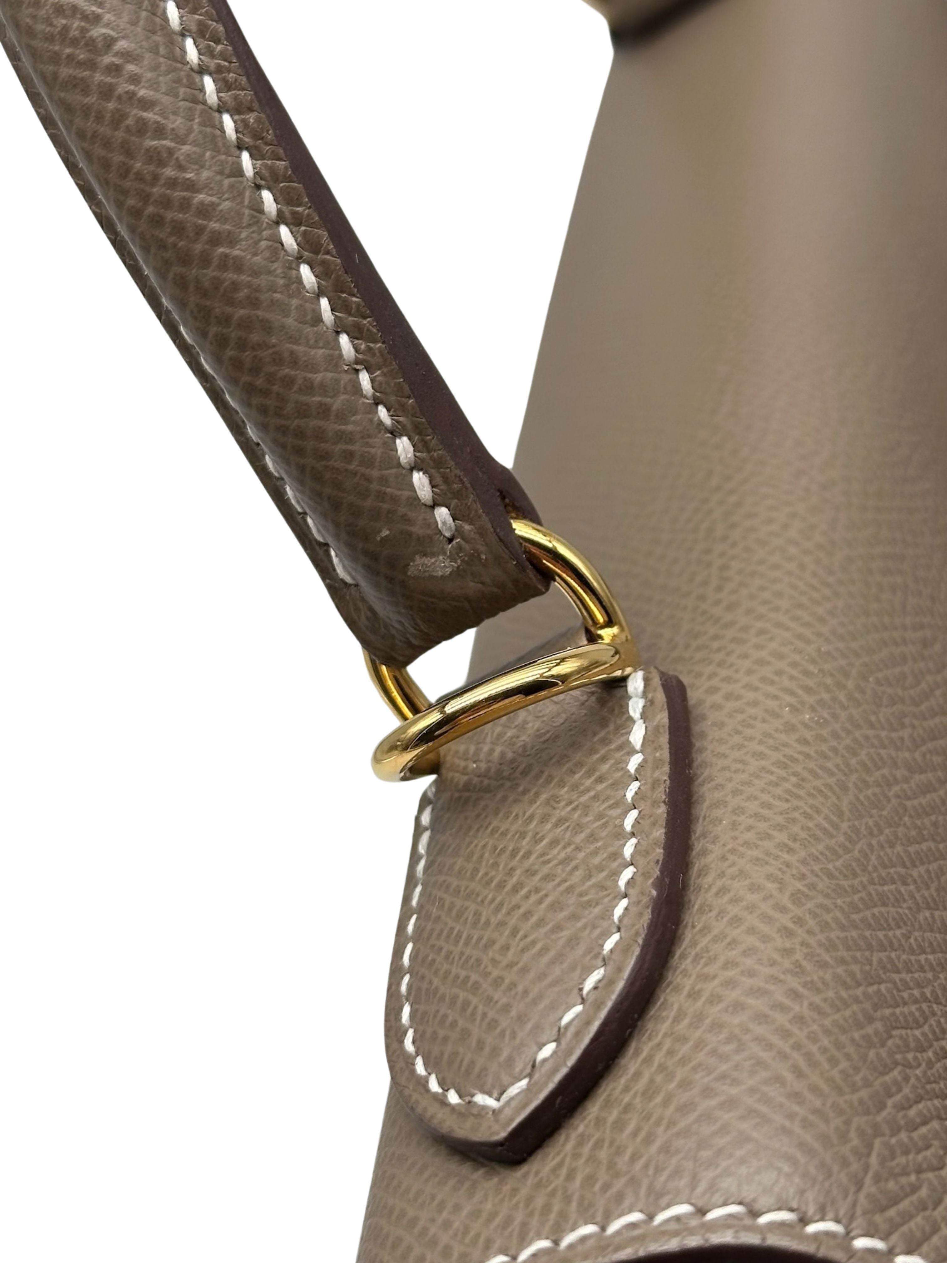 Hermès Kelly 28 Epsom Etoupe Gold Hardware
