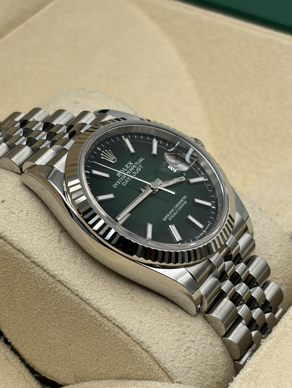 Rolex Datejust 36mm Steel Green Ombre Dial