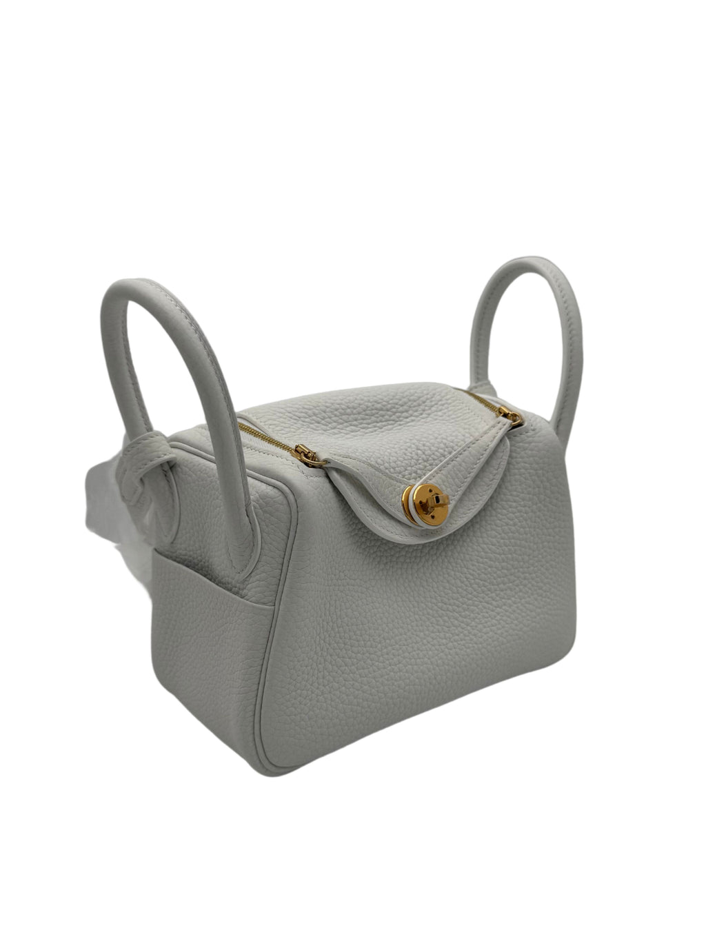 Hermès Lindy Mini Clemence New White