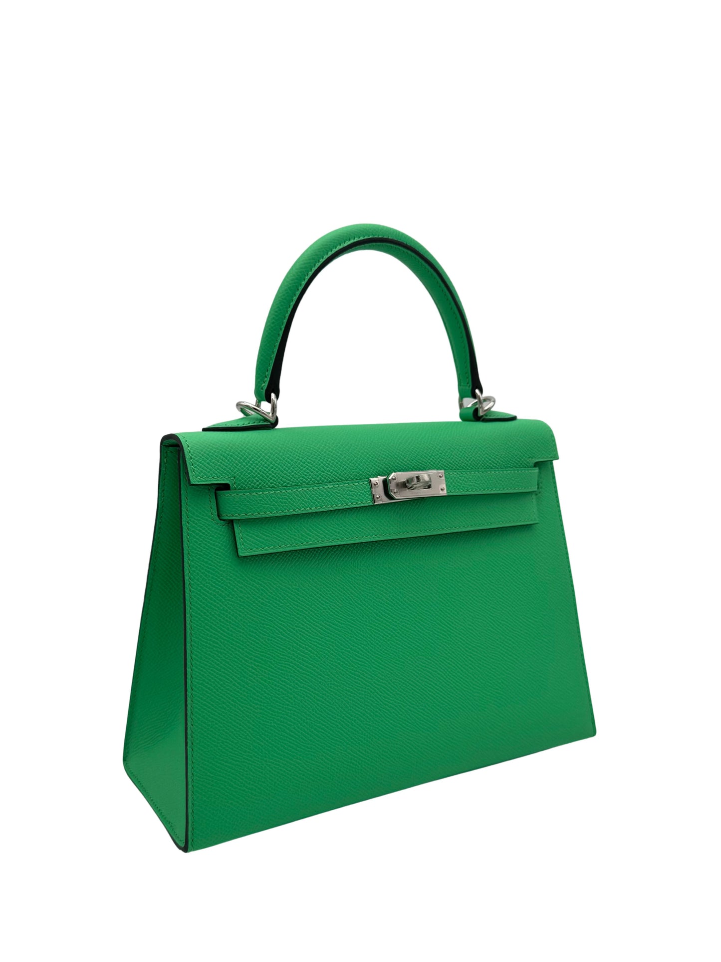 Hermès Kelly 25 Epsom Vert Comics Palladium Hardware