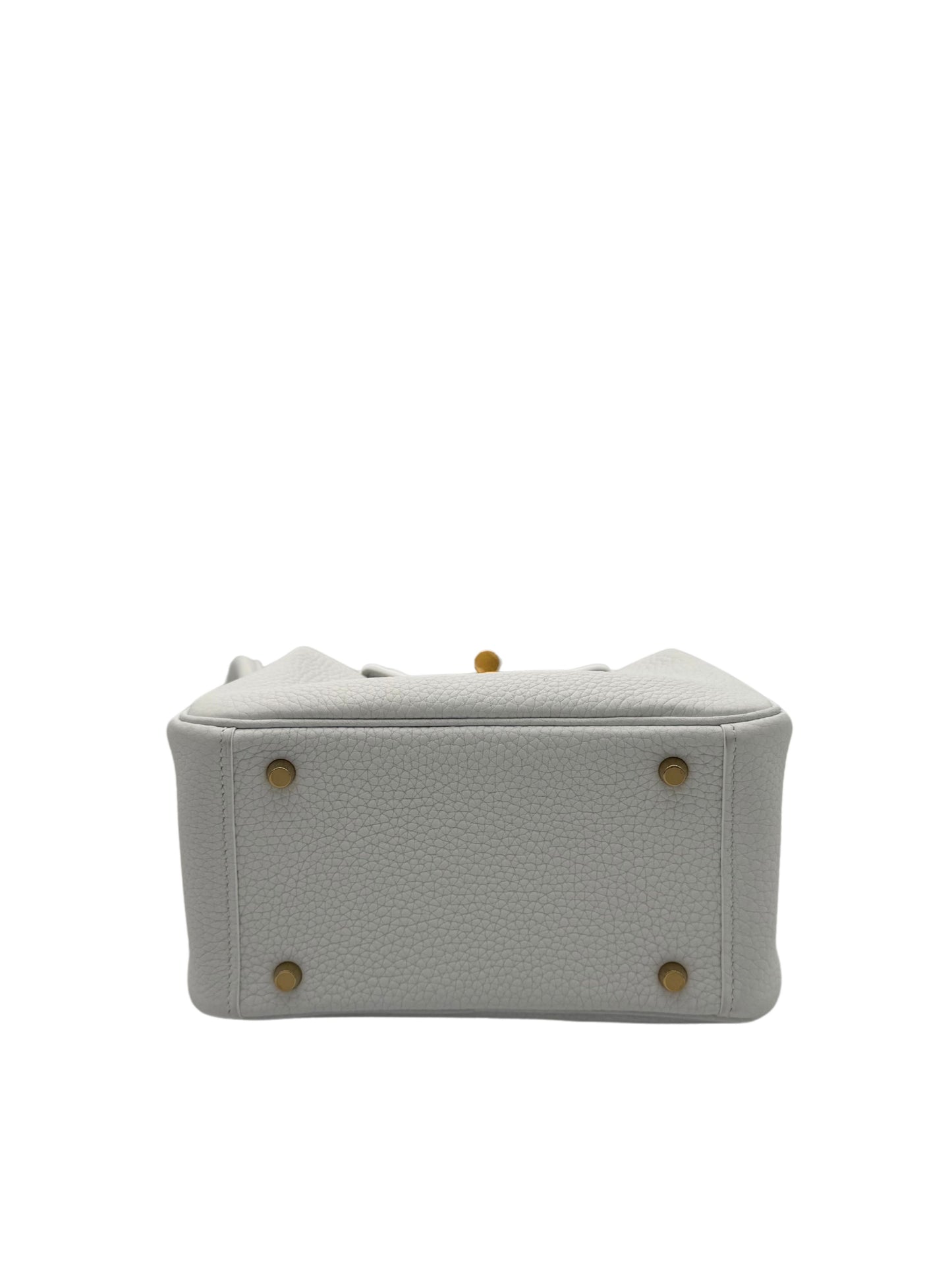 Hermès Lindy Mini Clemence New White