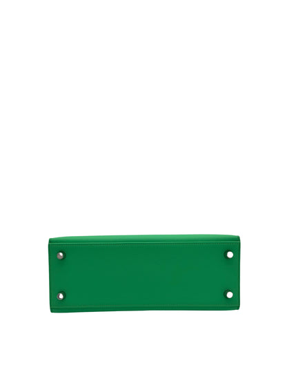 Hermès Kelly 25 Epsom Vert Comics Palladium Hardware