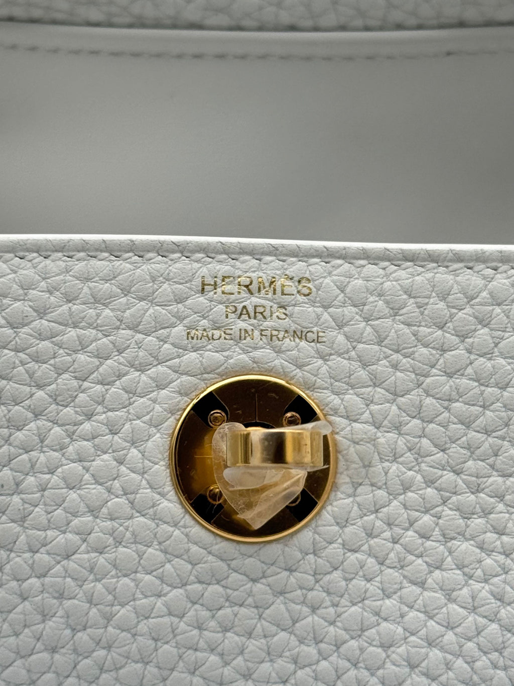 Hermès Lindy Mini Clemence New White