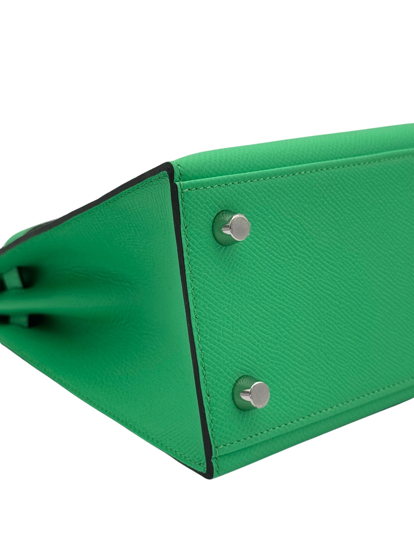 Hermès Kelly 25 Epsom Vert Comics Palladium Hardware