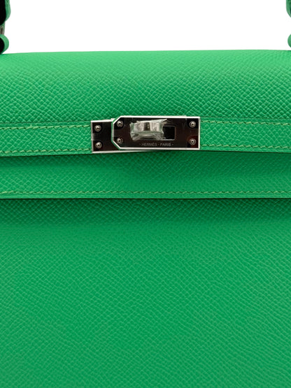 Hermès Kelly 25 Epsom Vert Comics Palladium Hardware