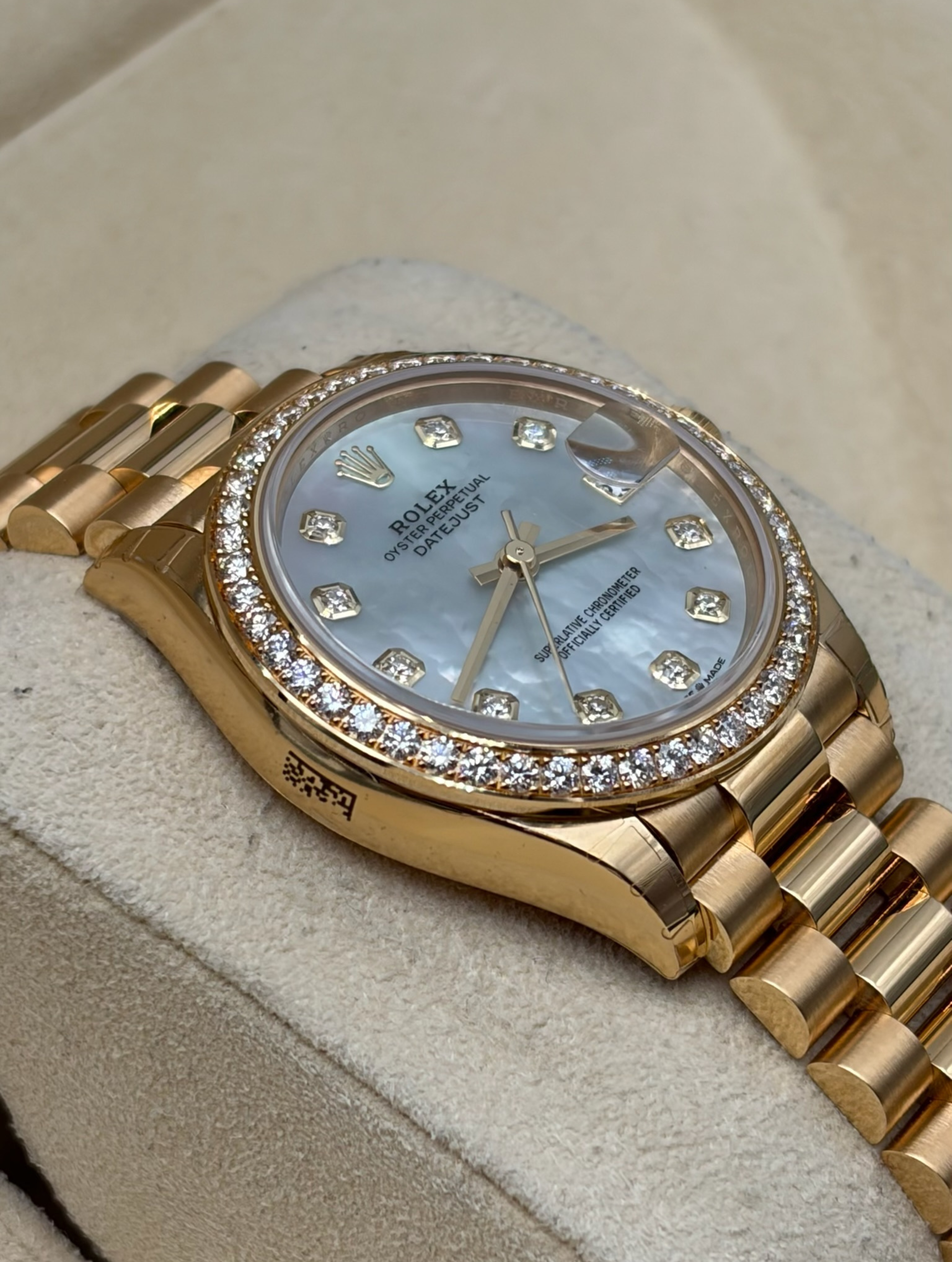 Rolex Datejust 31mm Gold Mother Of Pearl Dial RBR