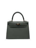 Hermès Kelly 25 Epsom Vert Amande Gold Hardware