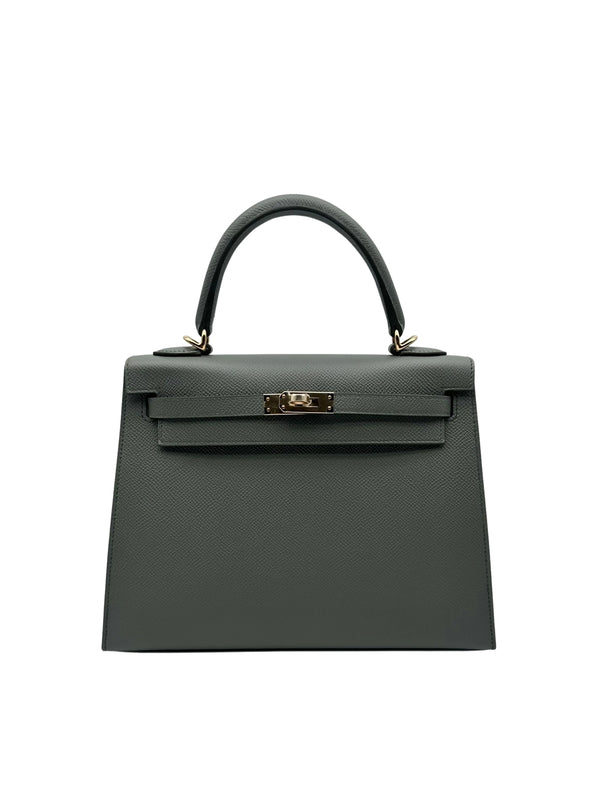 Hermès Kelly 25 Epsom Vert Amande Gold Hardware