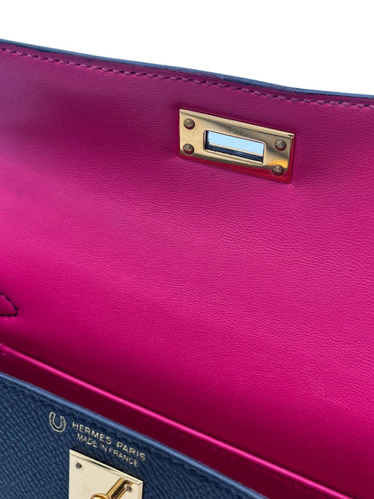 Hermès Kelly Mini HSS Epsom Black/Rose Extreme