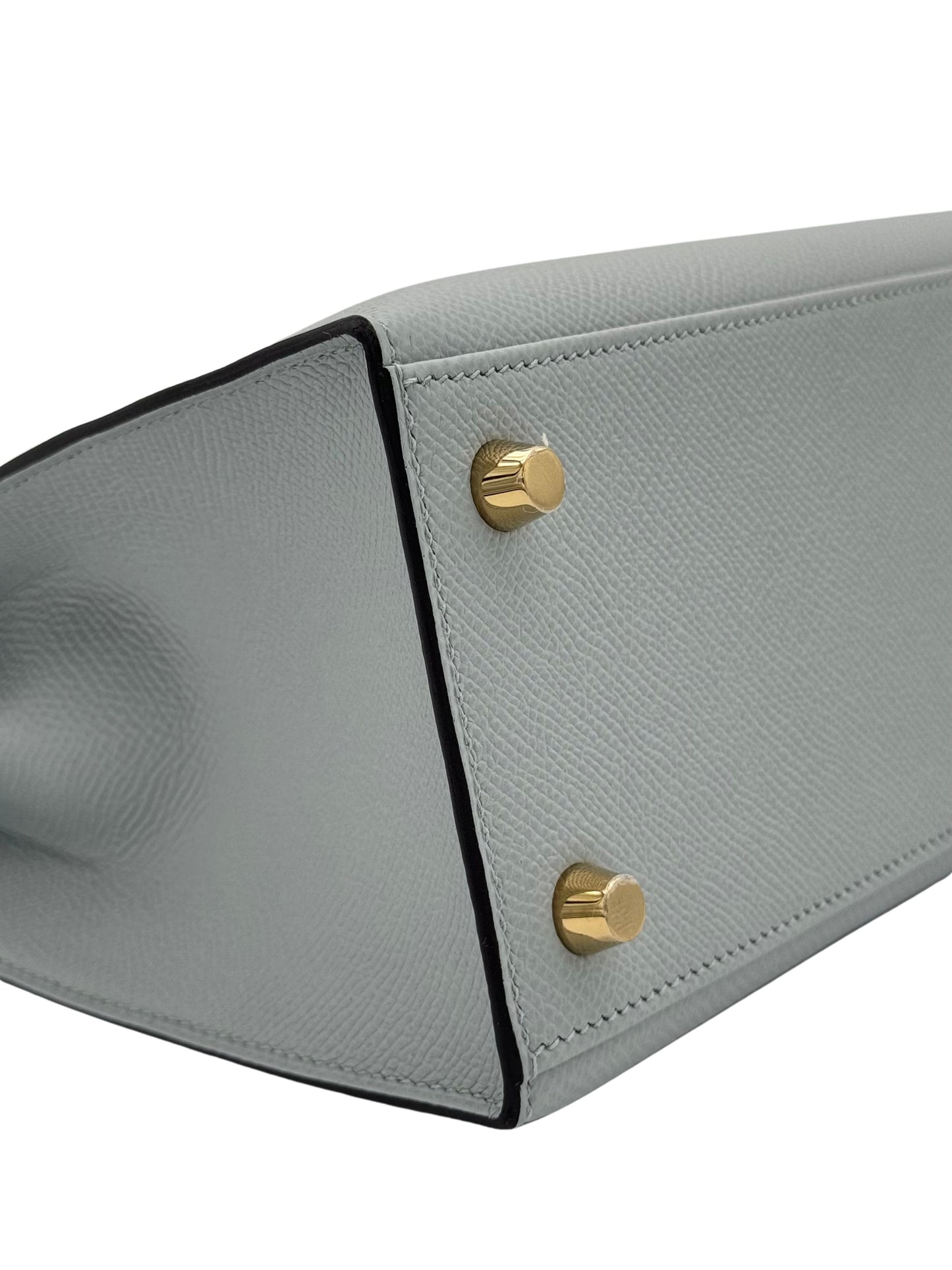 Hermès Kelly 25 Epsom Blue Glacier Gold Hardware