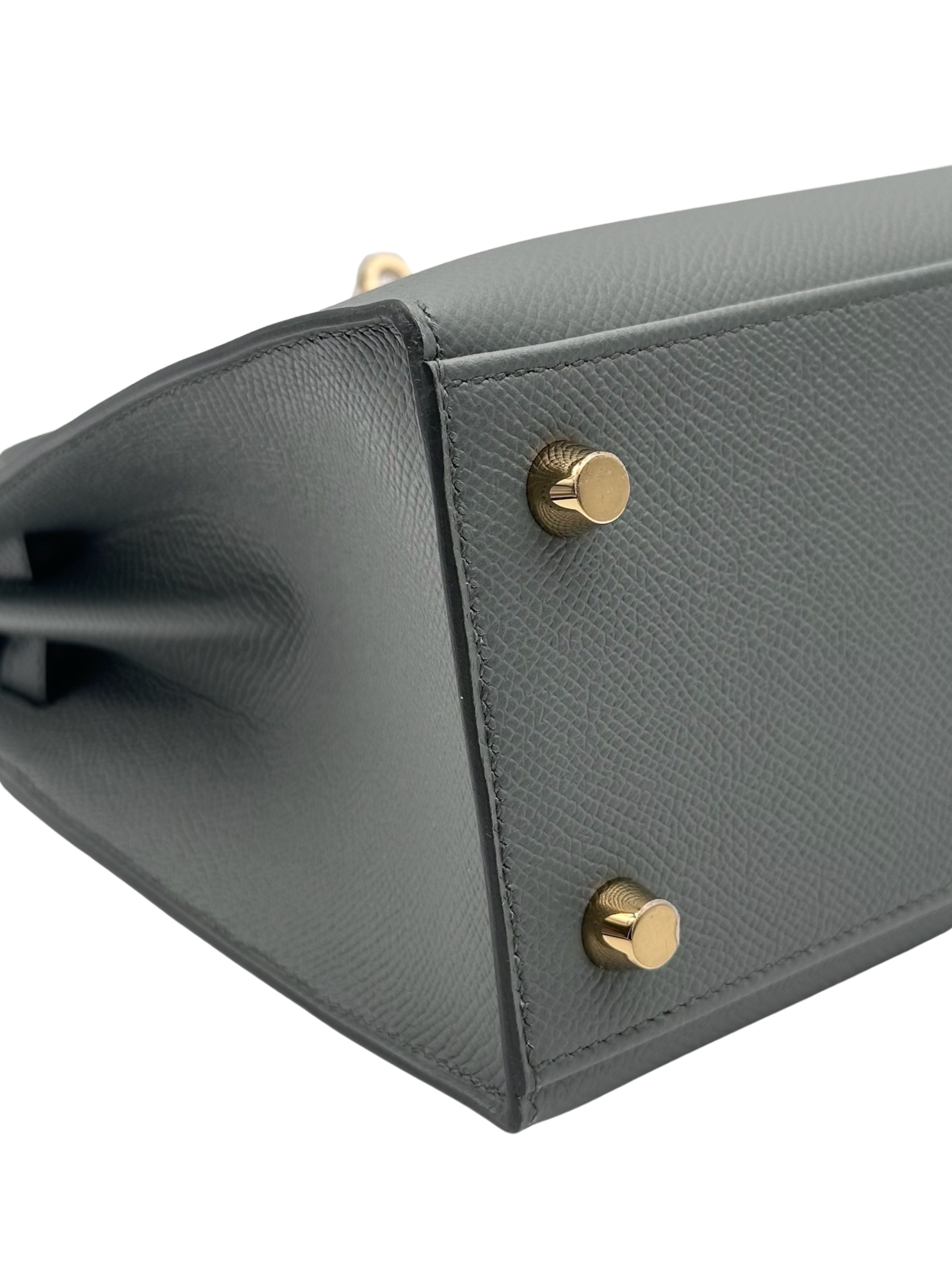 Hermès Kelly 25 Epsom Vert Amande Gold Hardware