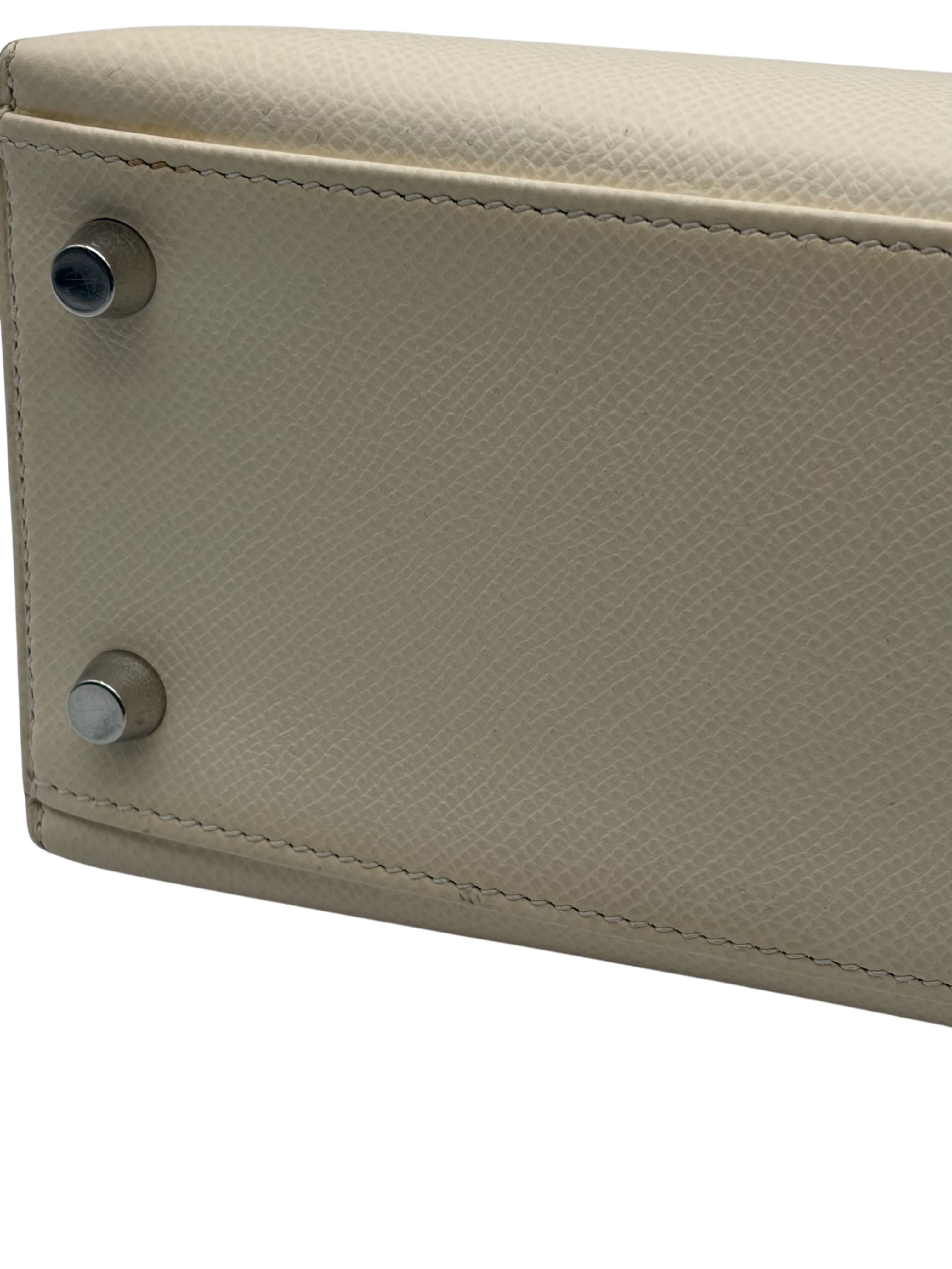 Hermès Kelly 25 Epsom Nata/Ocre Palladium Hardware