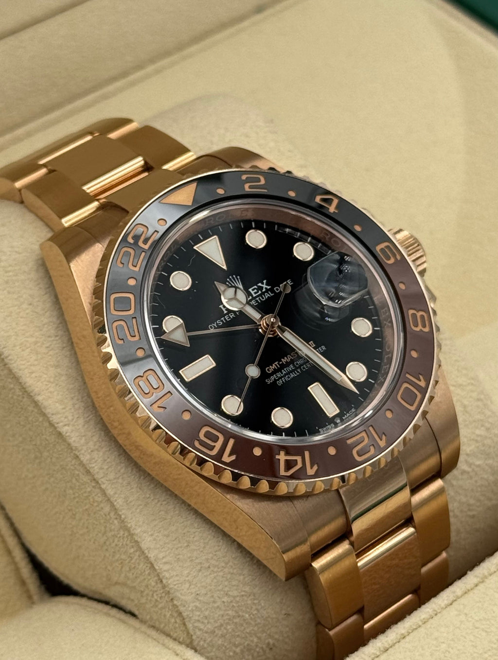 Rolex GMT-Master II Rose Gold "Root Beer"