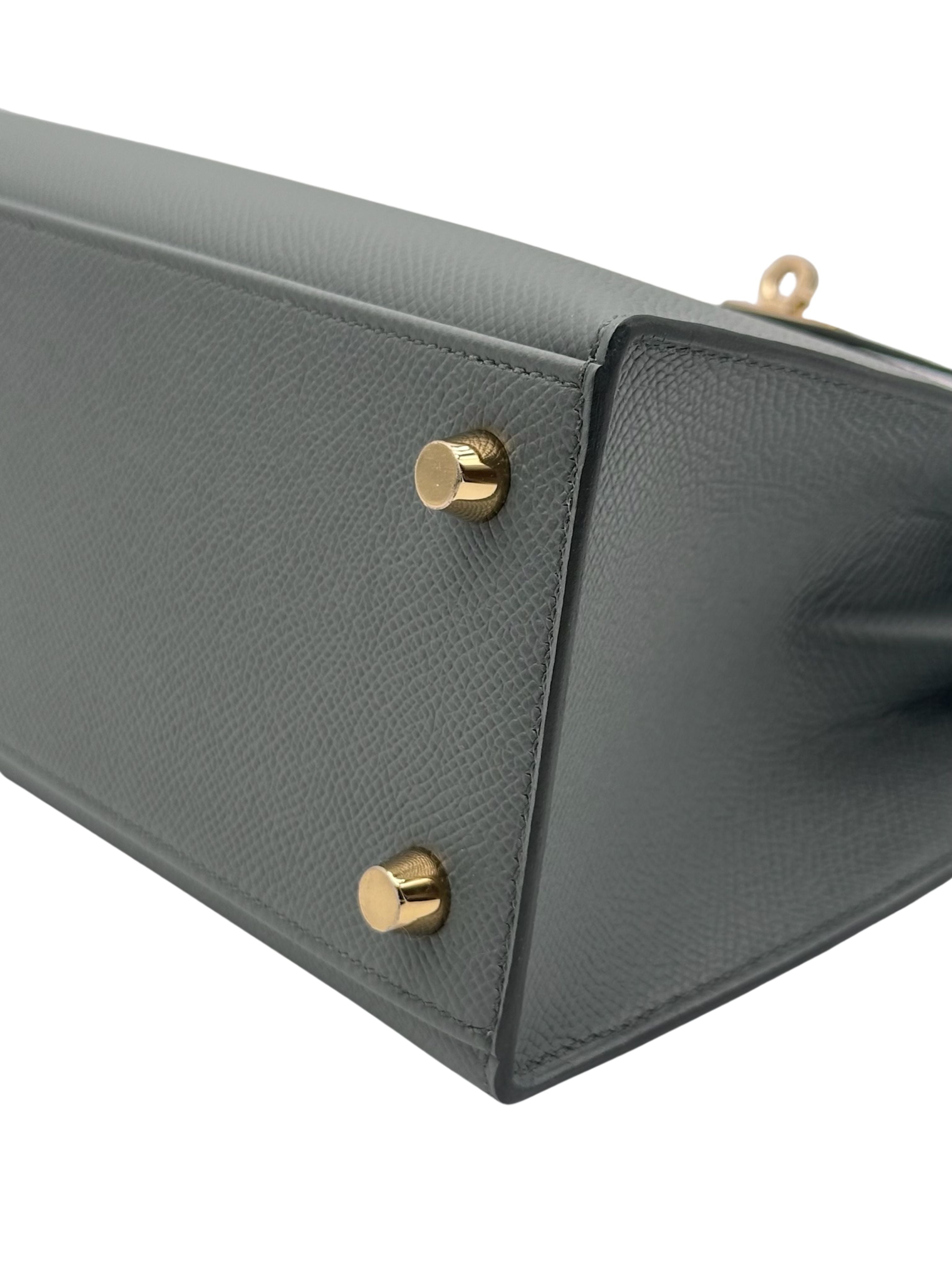 Hermès Kelly 25 Epsom Vert Amande Gold Hardware