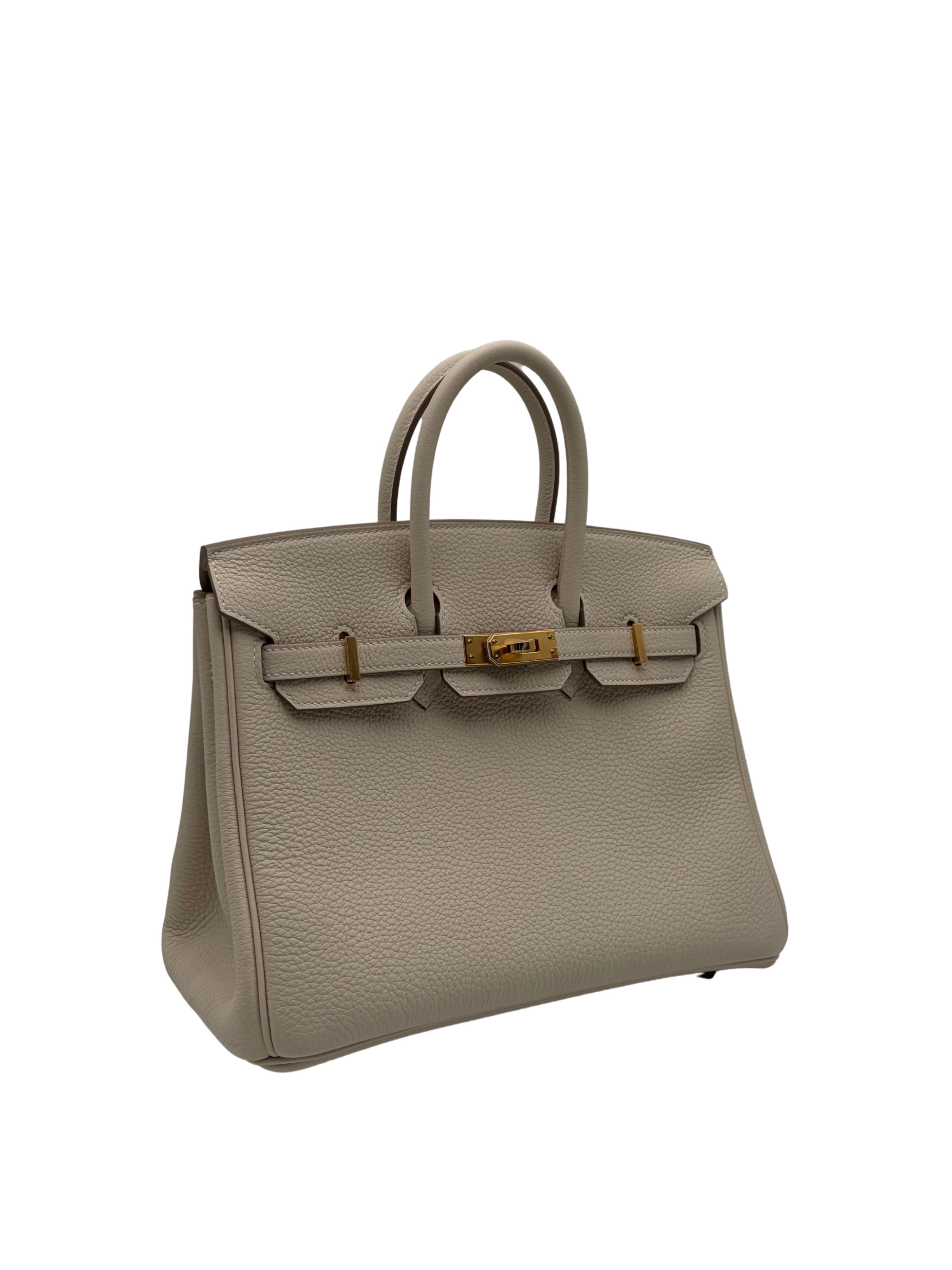 Hermès Birkin 25 Togo Craie Herrajes dorados