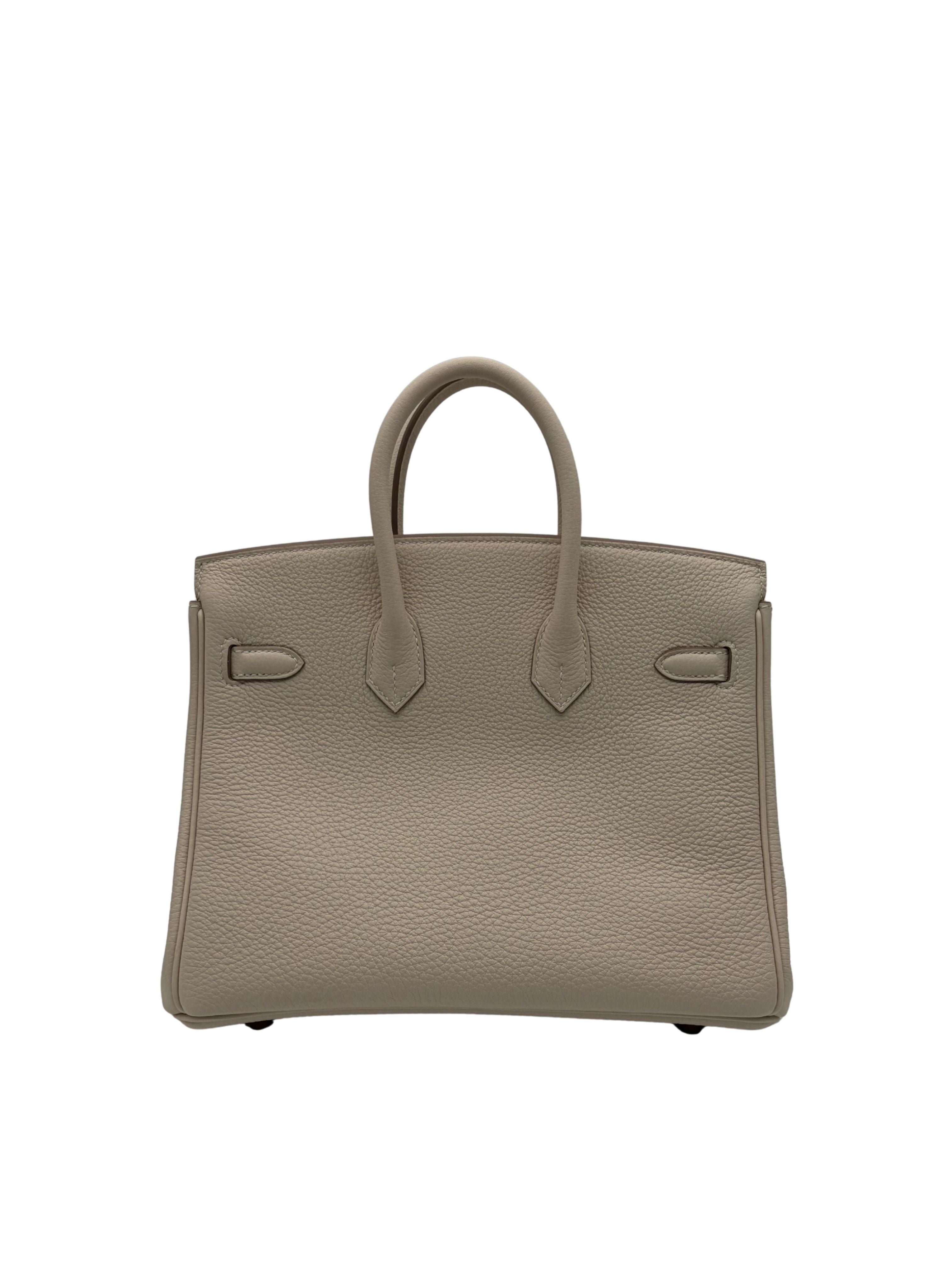 Hermès Birkin 25 Togo Craie Herrajes dorados