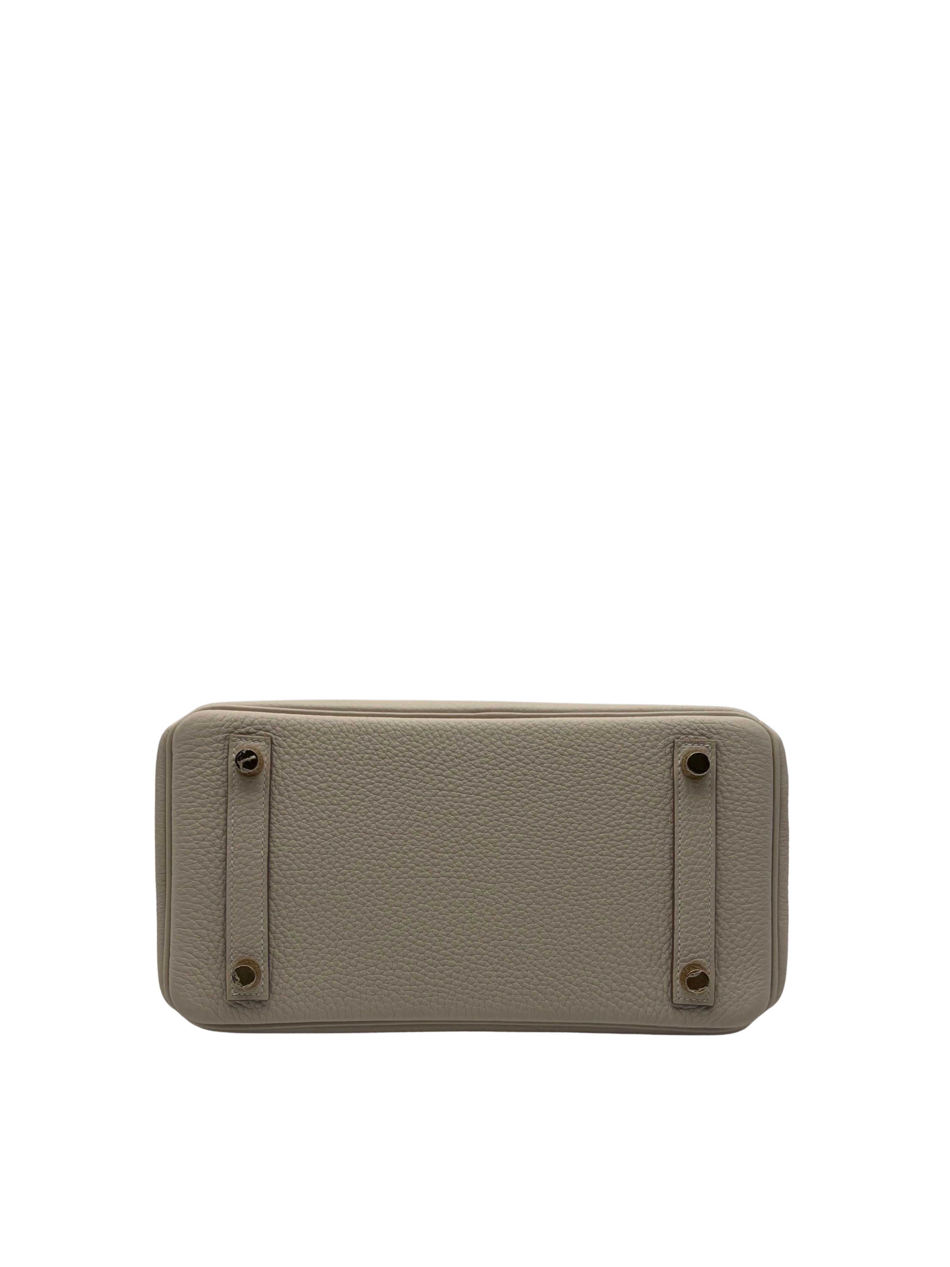 Hermès Birkin 25 Togo Craie Herrajes dorados