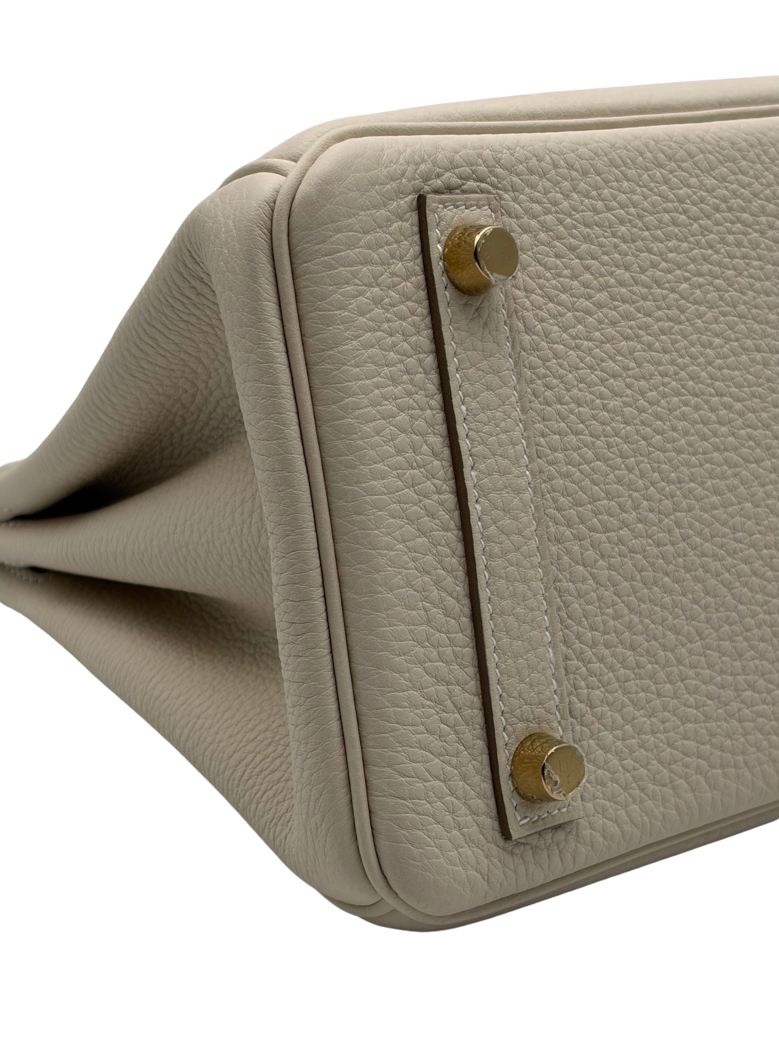 Hermès Birkin 25 Togo Craie Herrajes dorados