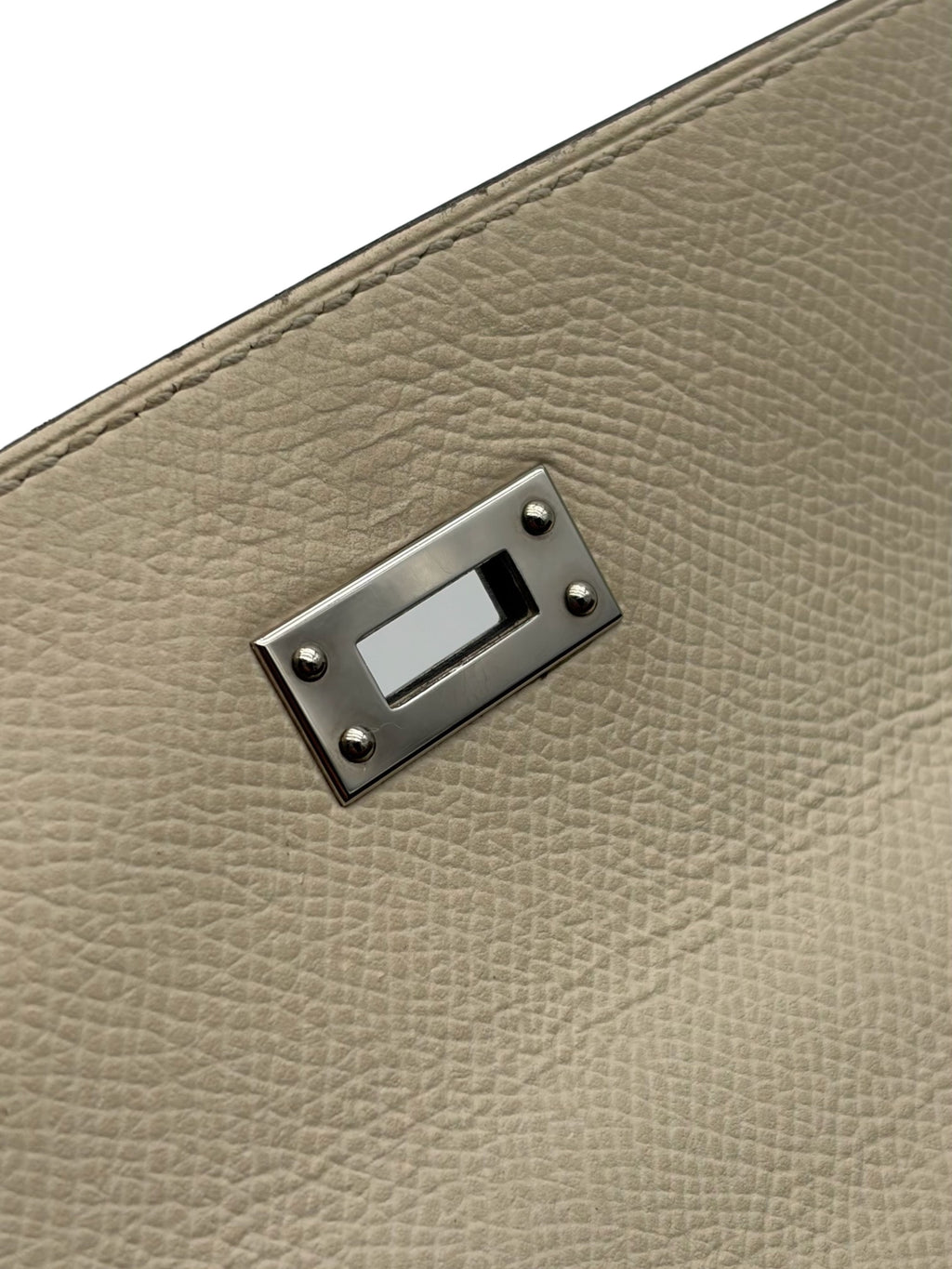 Hermès Kelly 25 Epsom Nata/Ocre Palladium Hardware