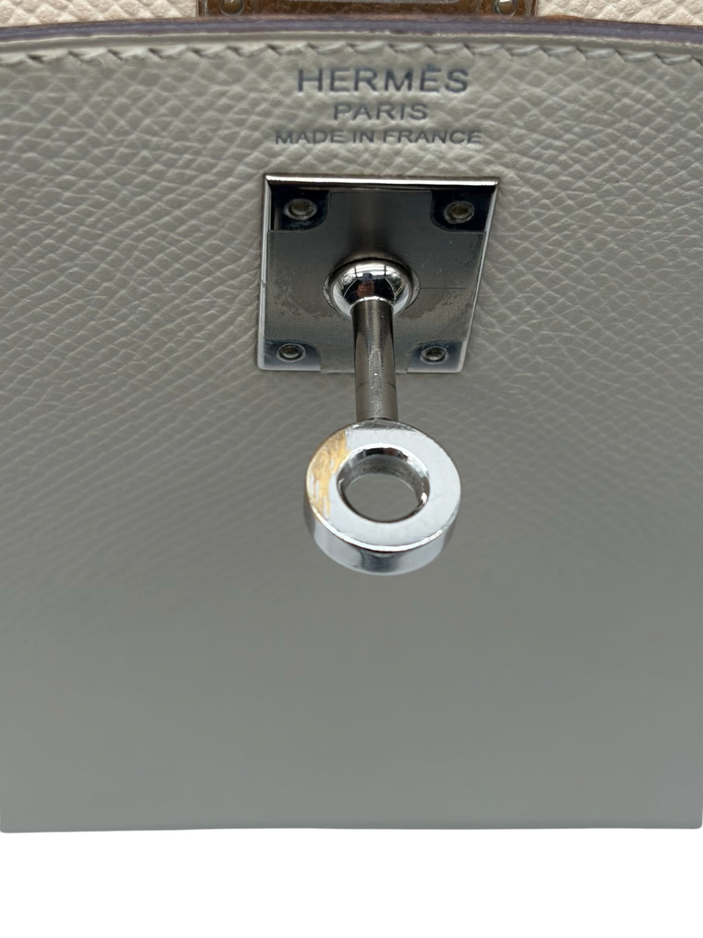 Hermès Kelly 25 Epsom Nata/Ocre Palladium Hardware