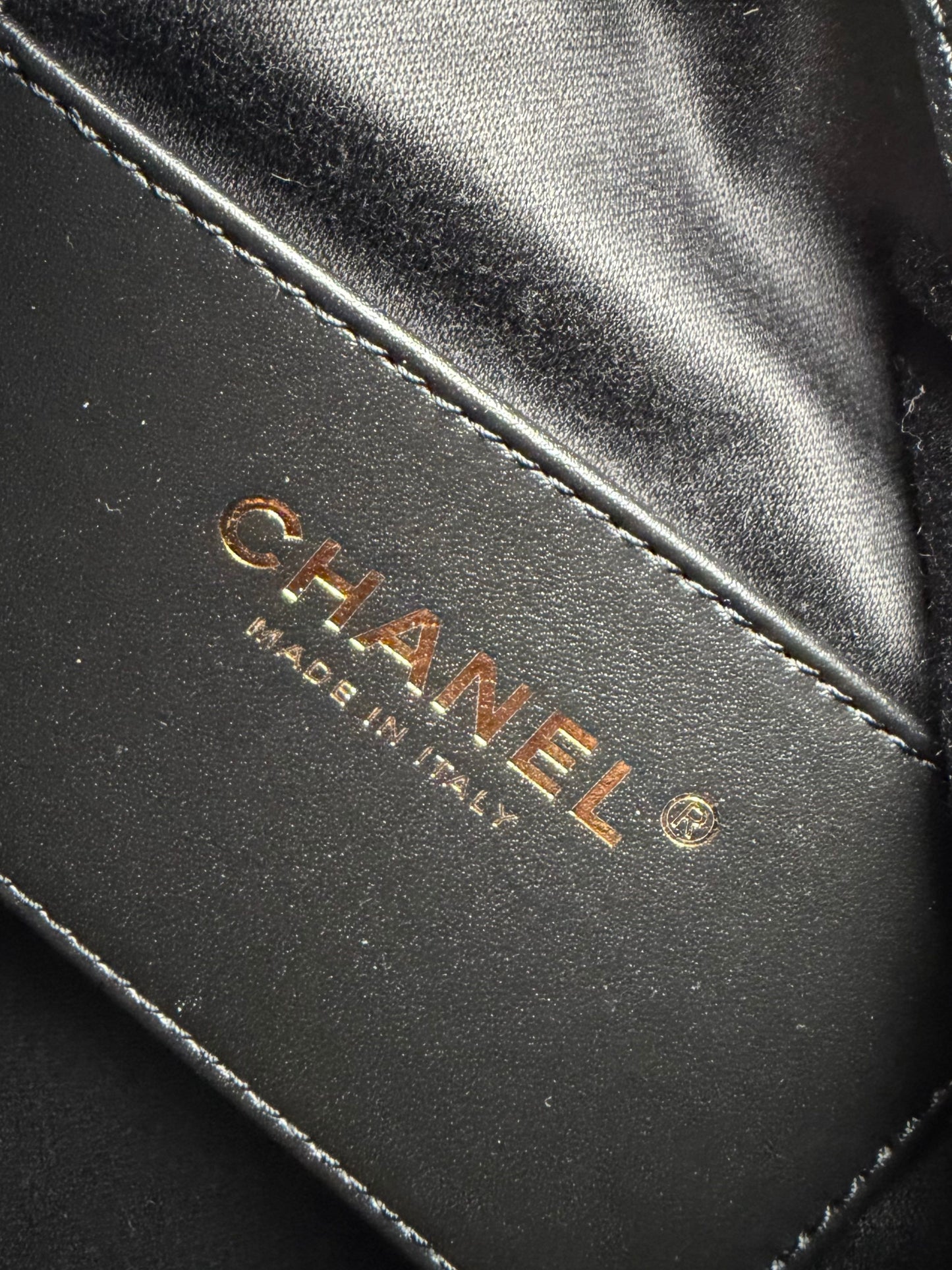 Chanel 25 Medium Black Caviar Gold-Tone Metal